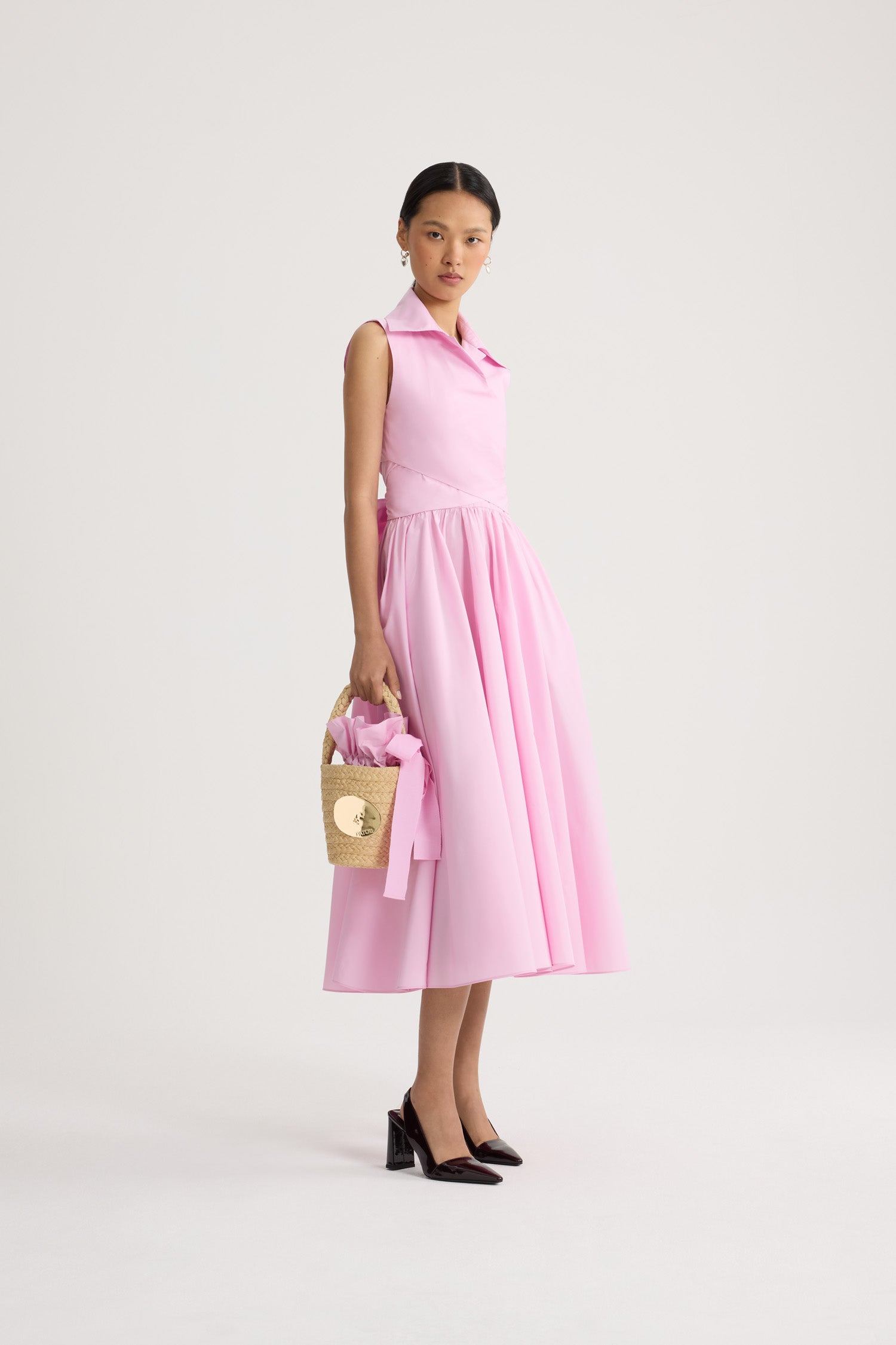 Patou DR2230011457P Robe midi faille primrose pink