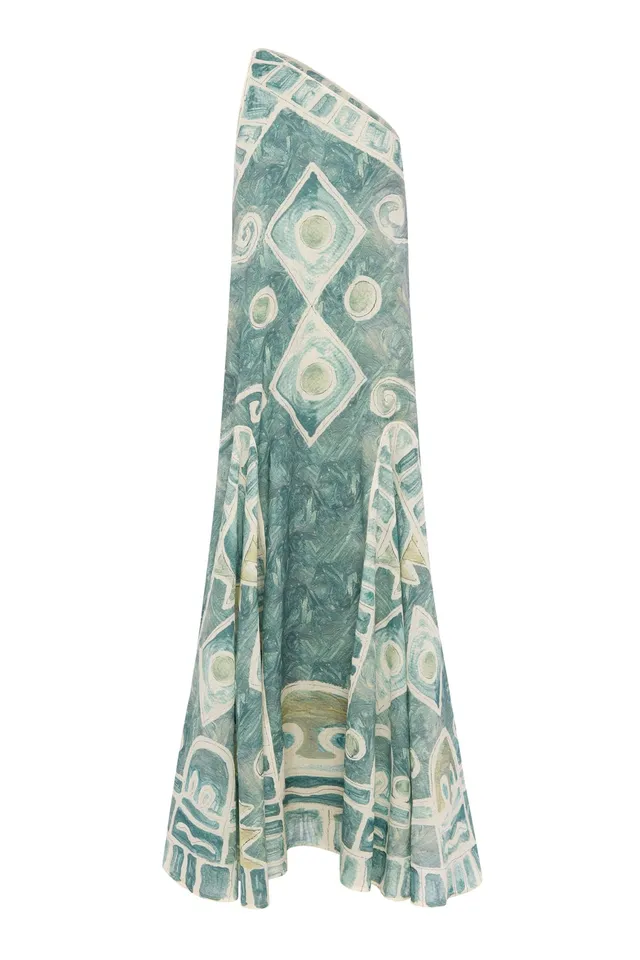 Alemaïs Samira Gown robe asymétrique ramie coton