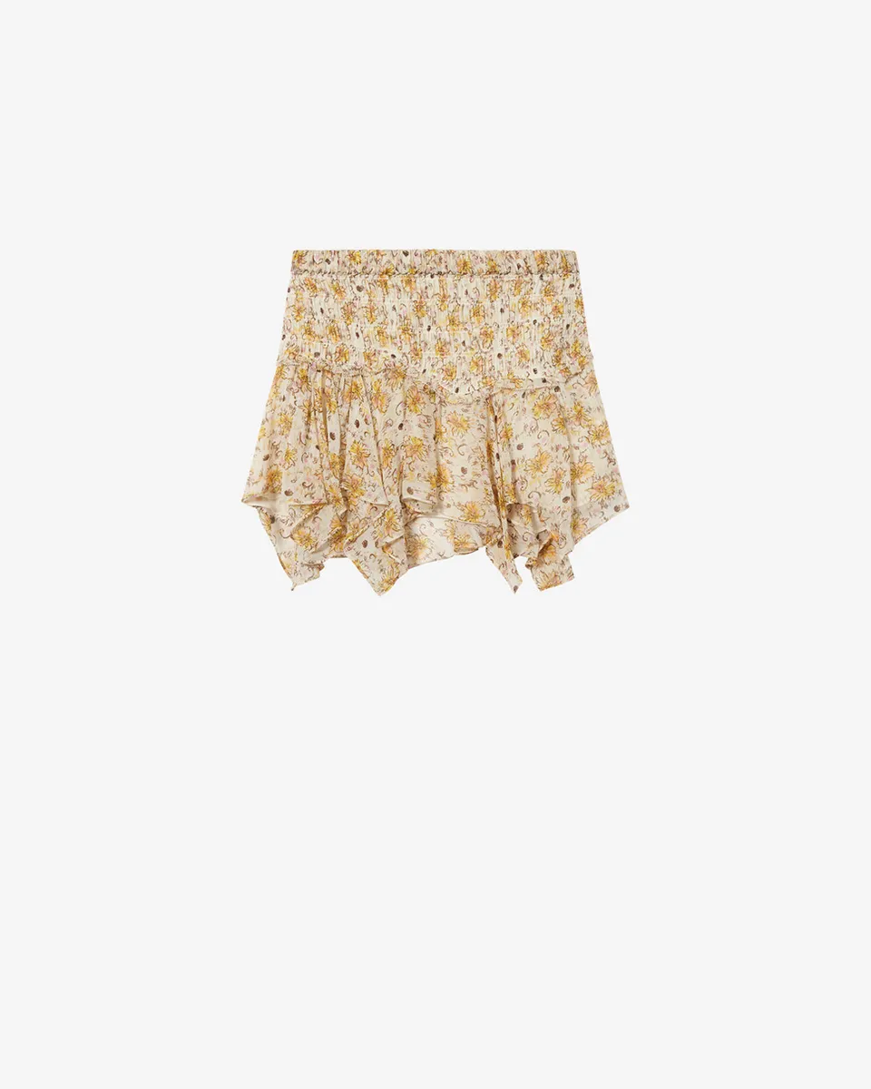 Isabel Marant Fiala JU0541FA jupe jaune-écru mousseline