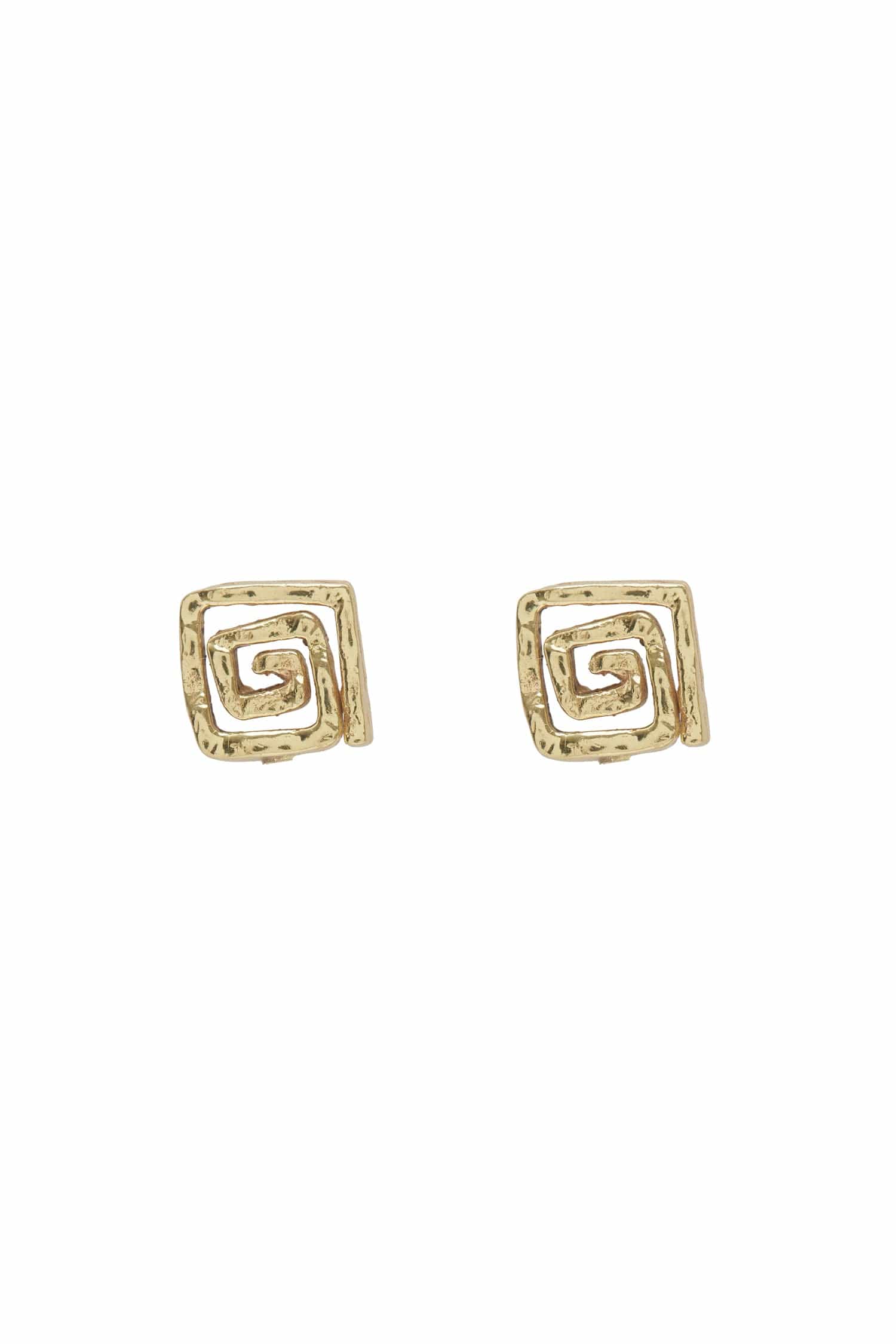 Alemaïs Le Jardin Square Spiral Studs boucles laiton