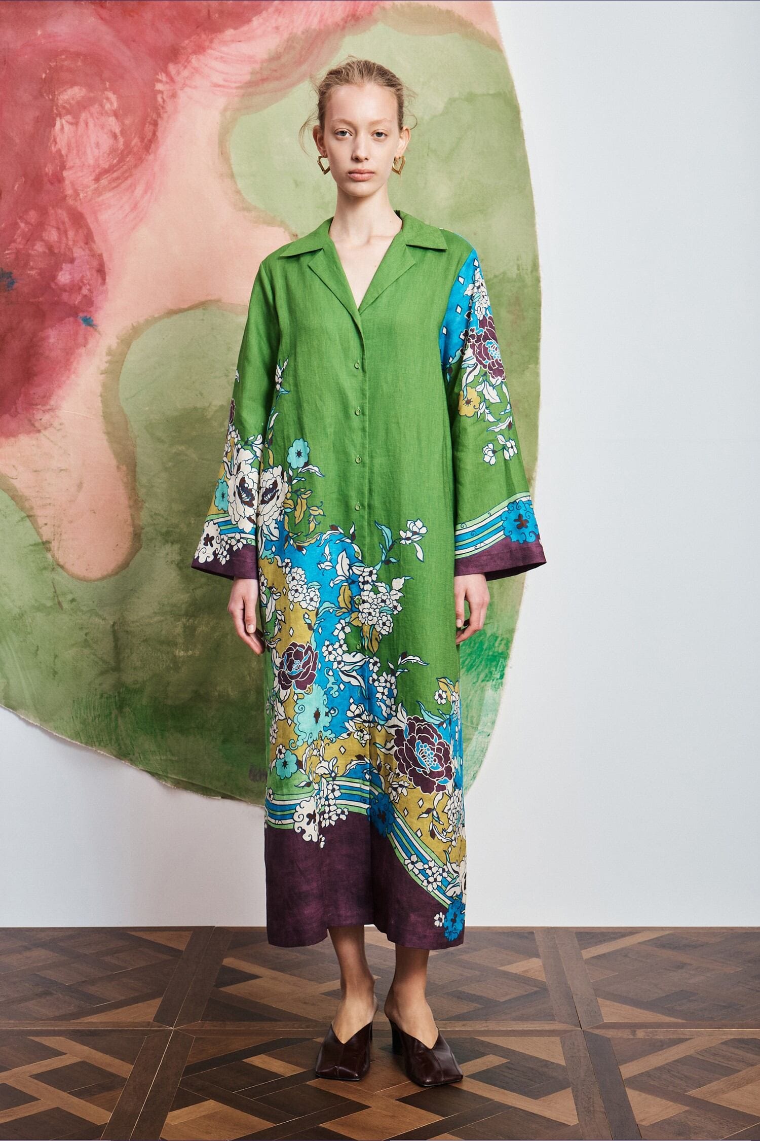 Alemaïs Nanci Shirtdress robe chemise lin floral