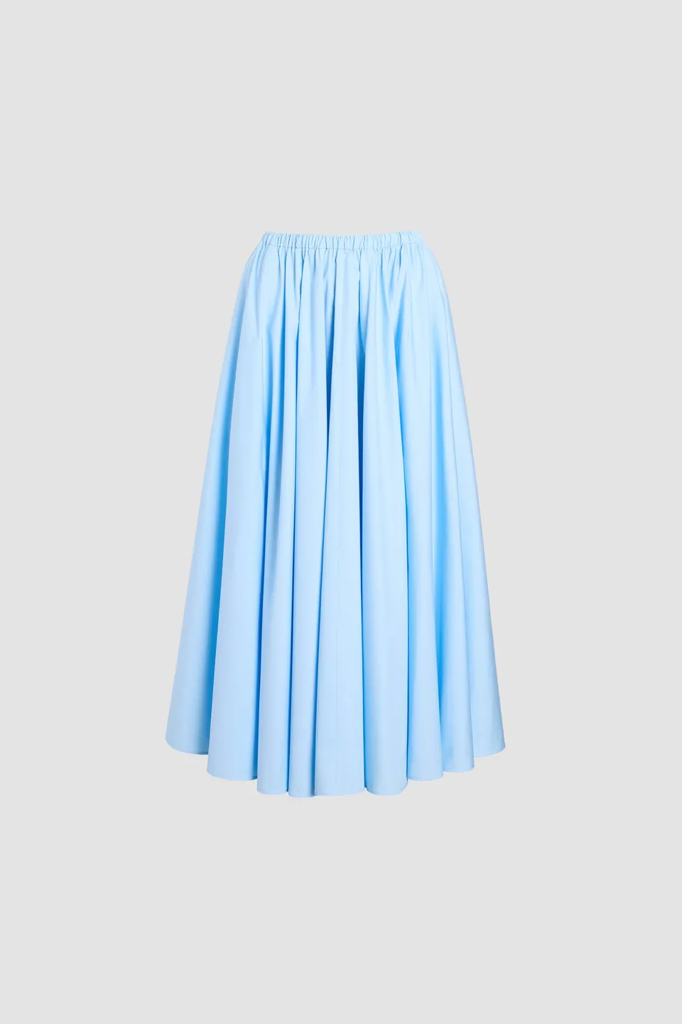 Patou P26SK1110017662B jupe midi Riviera Blue faille