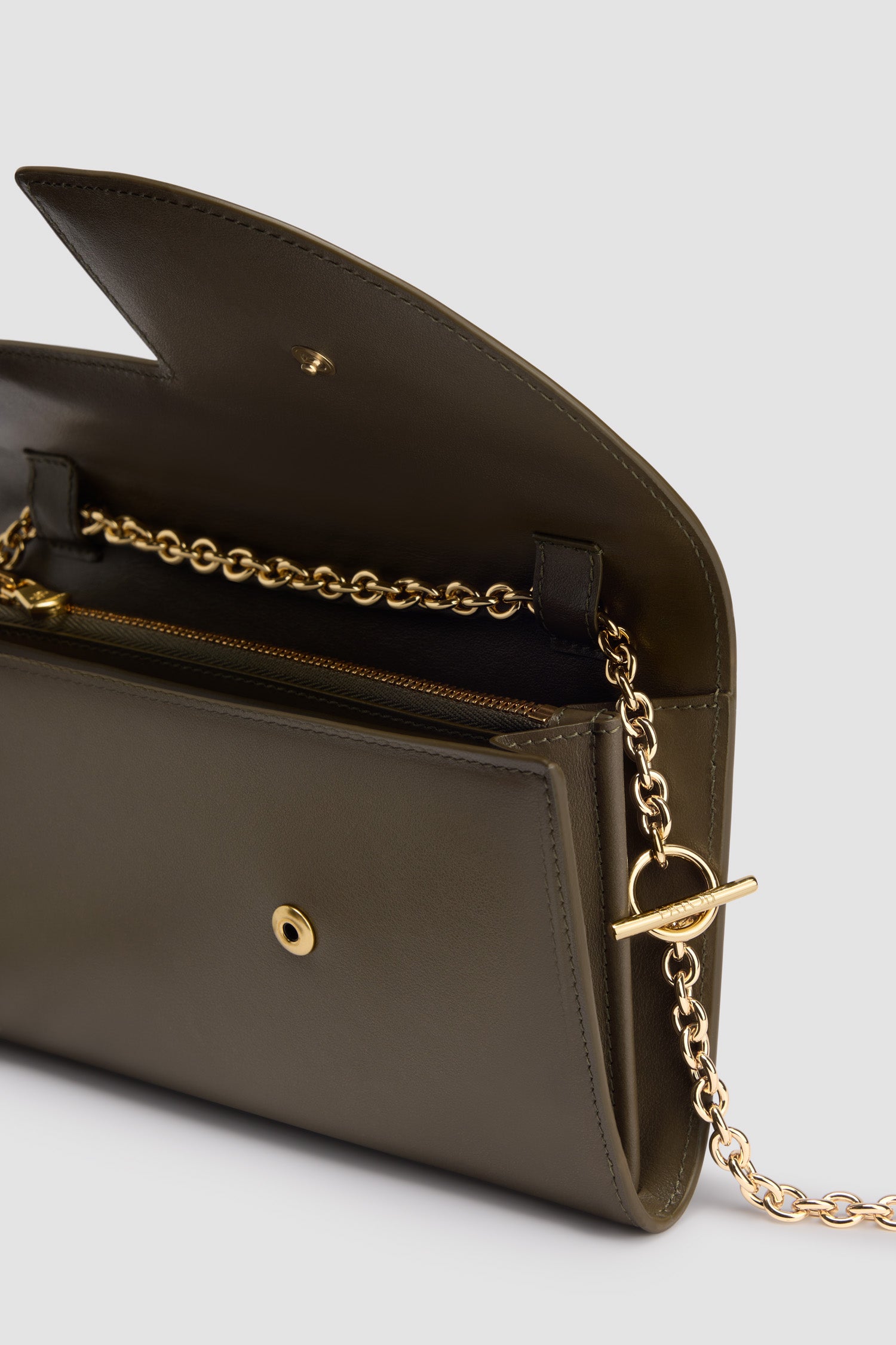 Patou H24BA0135000752W pochette cuir winter moss
