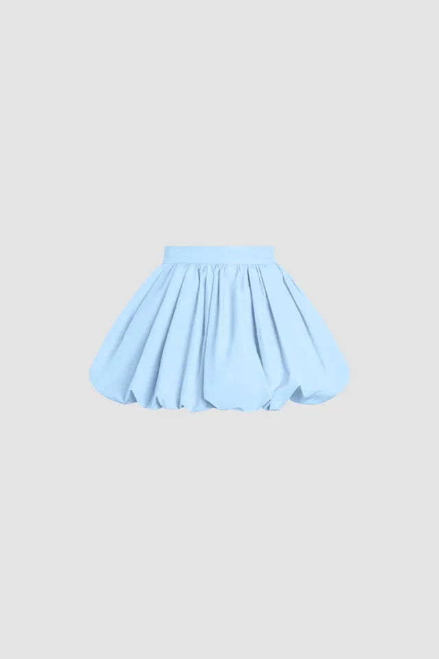 Patou SK098 mini jupe bloomer coton bio bleu Riviera 34-44