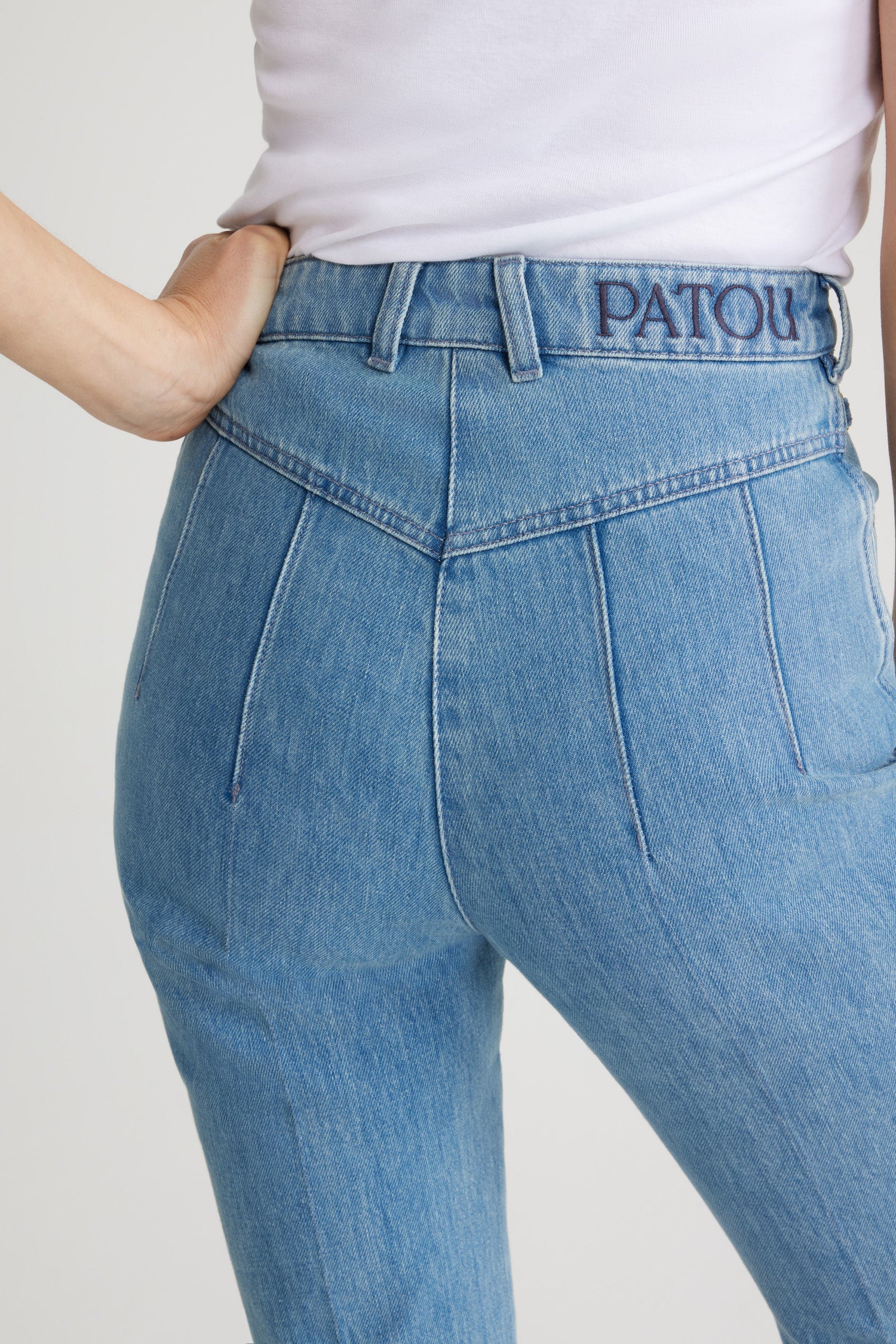 Patou Denim pantalon TR0300008630B jean évasé bleu 34-44