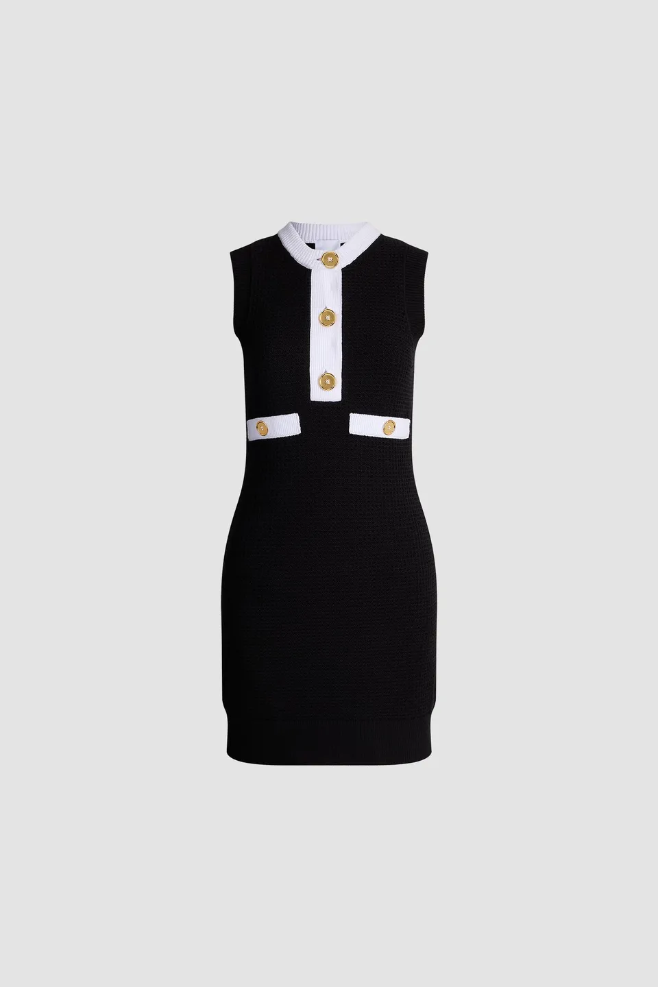 Patou KN340 robe sans manches coton noir