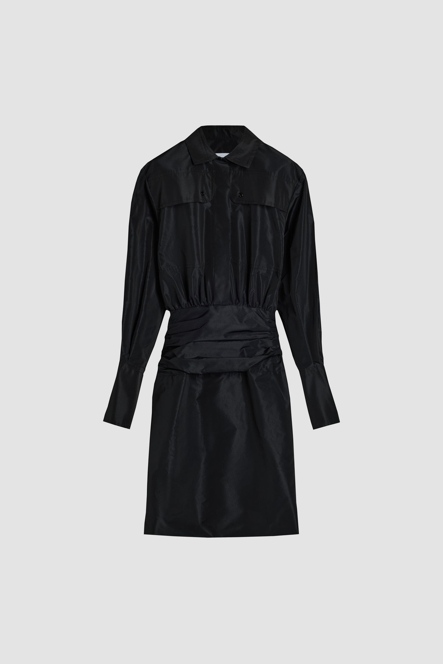 Patou DR155 robe noire safari en faille recyclée