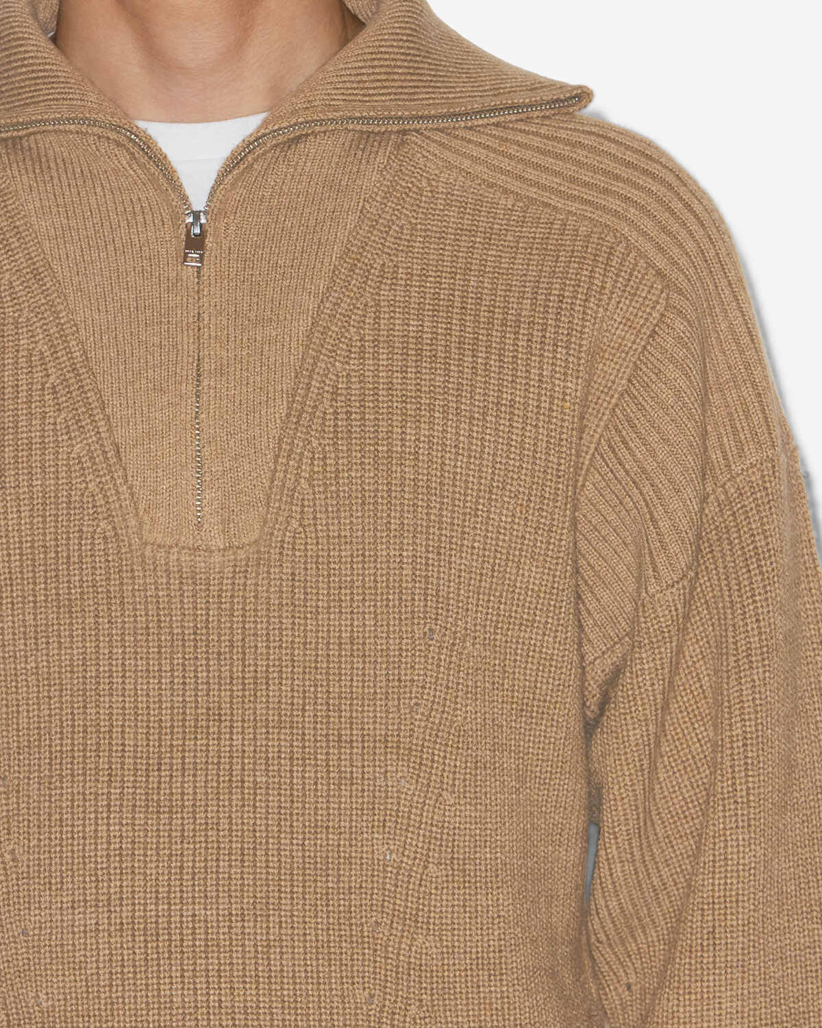 Isabel Marant Benny PU0080HA pull camel laine mérinos