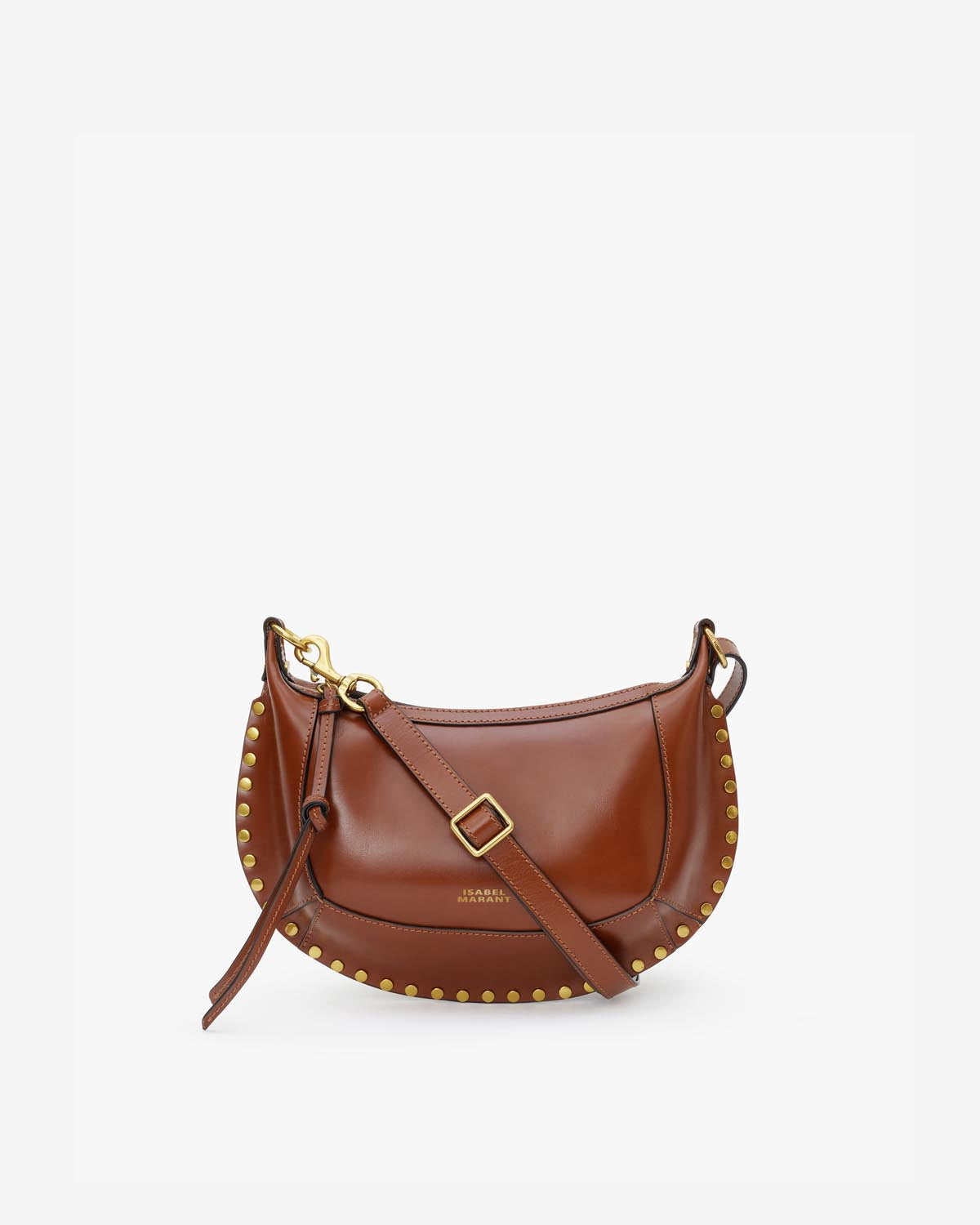 Isabel Marant Oskan Moon sac cuir cognac clouté