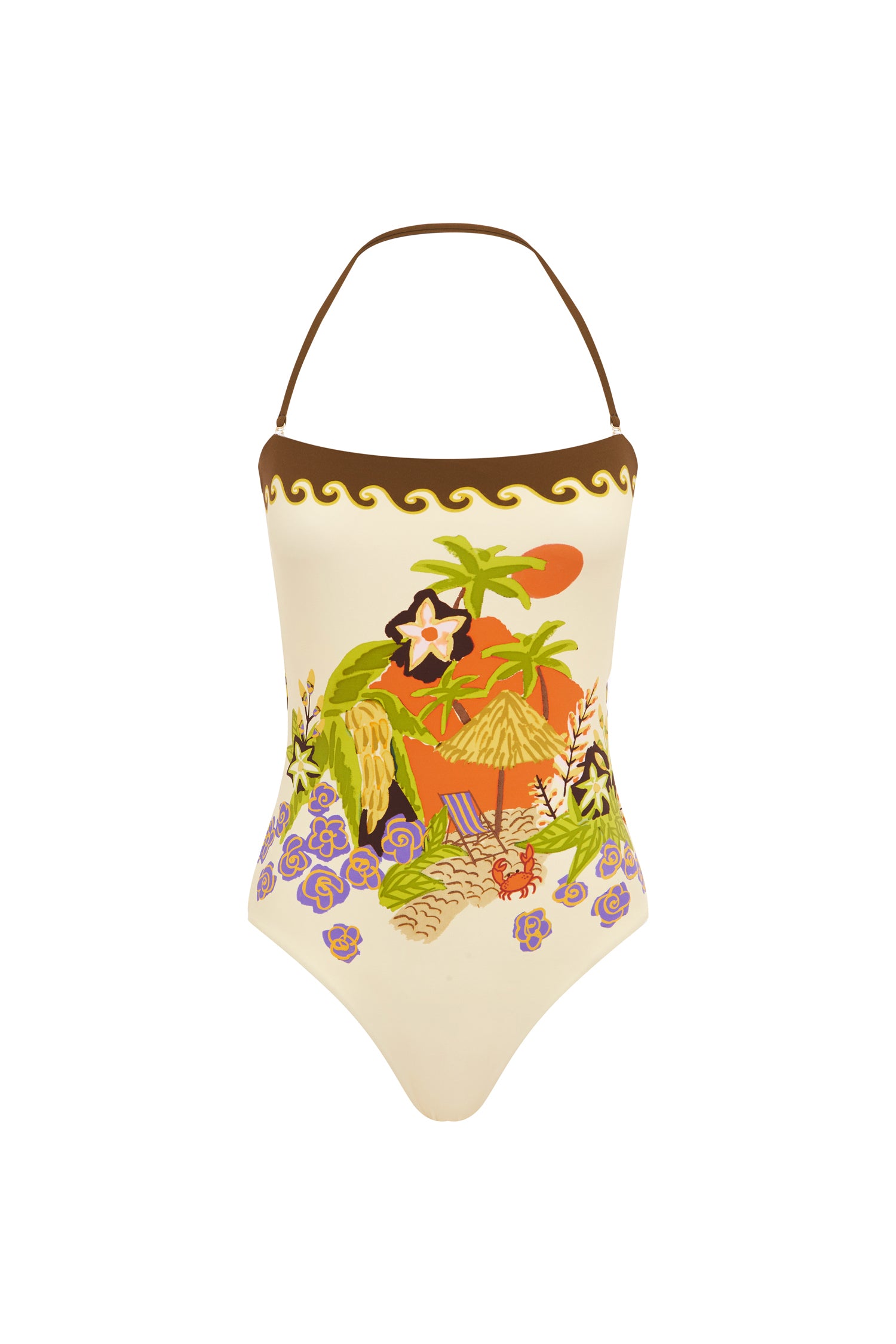 Alemäis Island Cove One Piece maillot bandeau imprimé