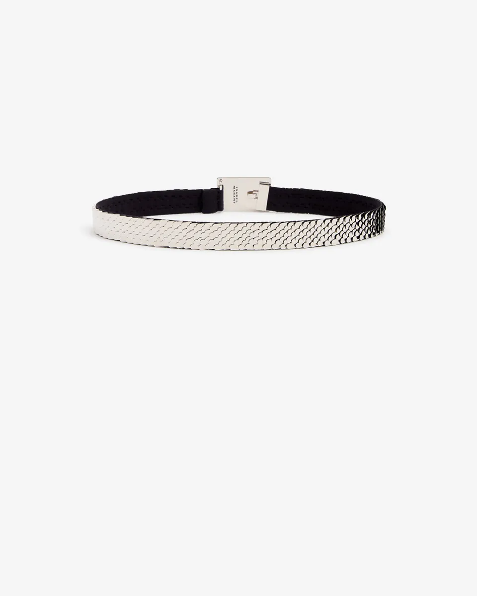 Isabel Marant Heria ceinture laiton argenté maille 2,5 cm
