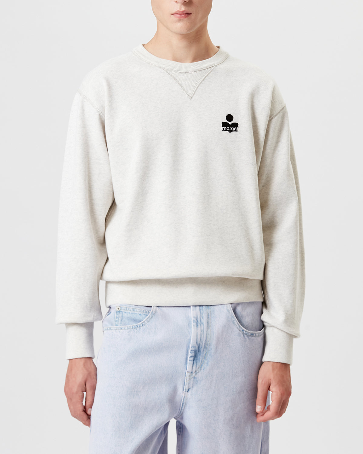 Isabel Marant Mike SW0030HA-A1M05H sweatshirt écru coton