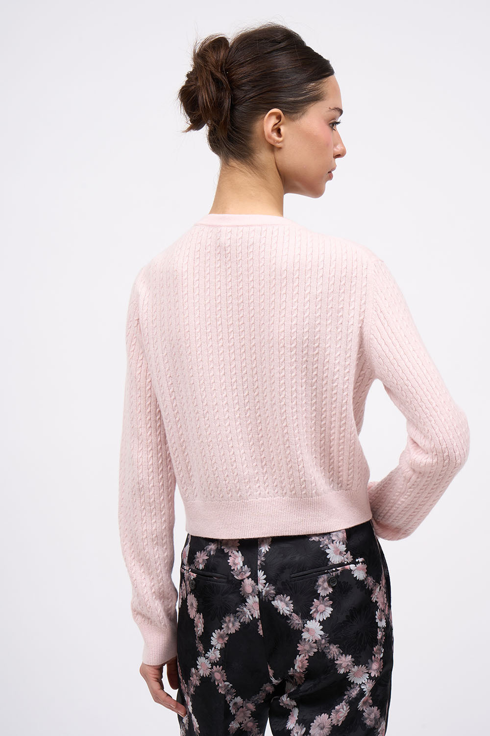 Paul & Joe Joyaux cardigan cachemire brodé main boutons perles