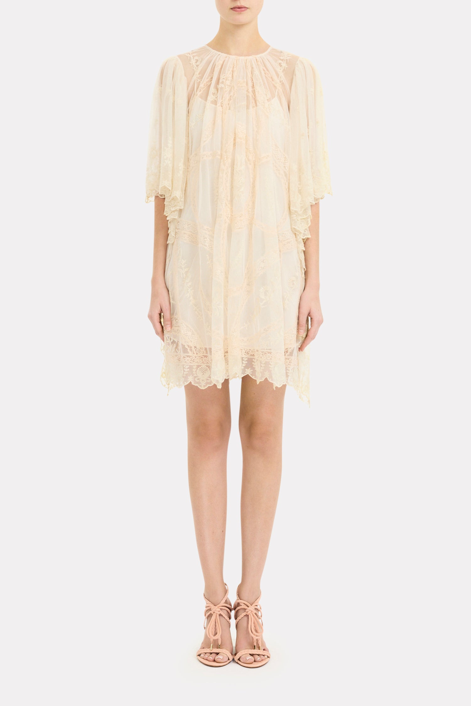 Ulla Johnson Grazia robe mini tulle Pearl brodée