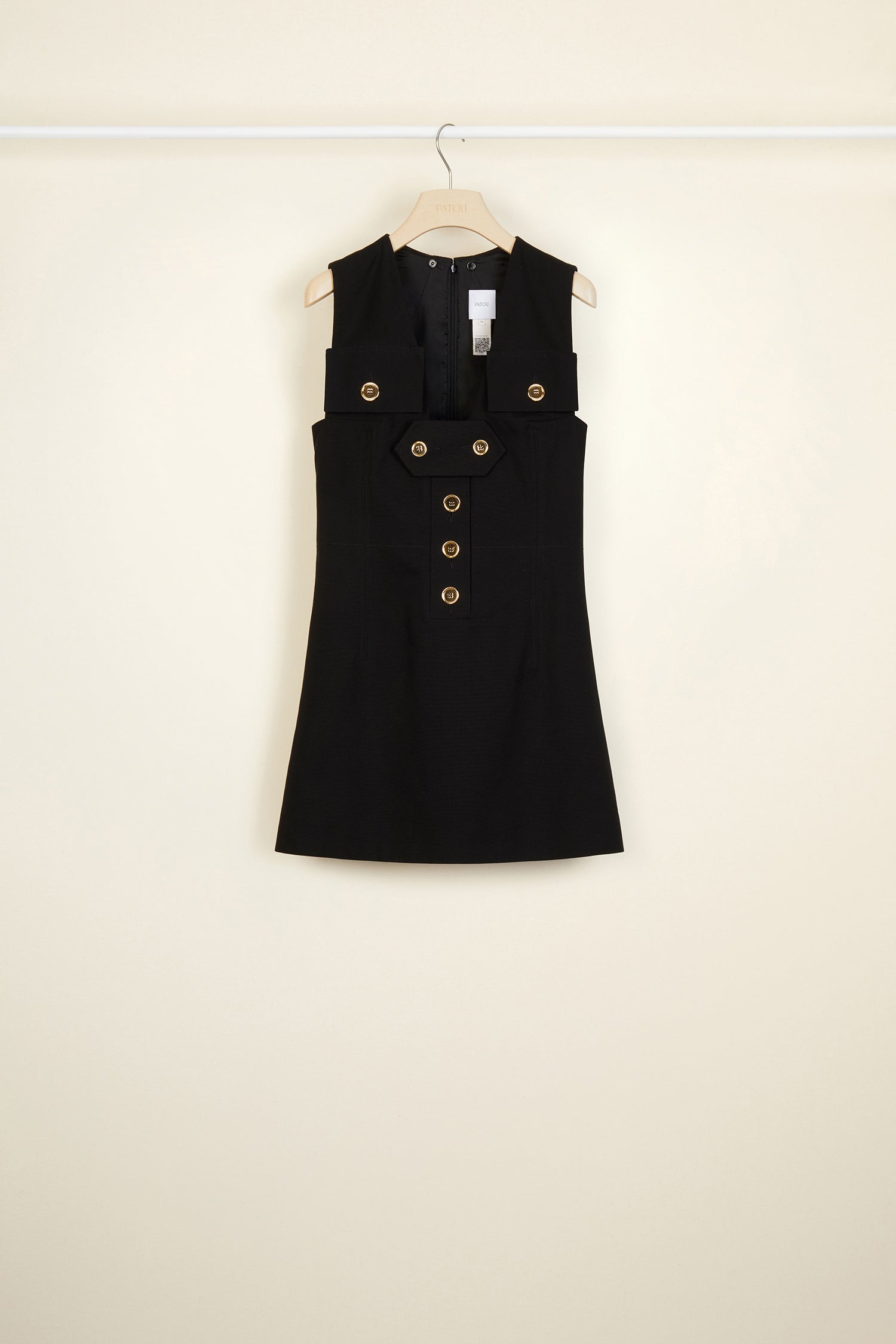 Patou DR003 robe safari coton noire doublée