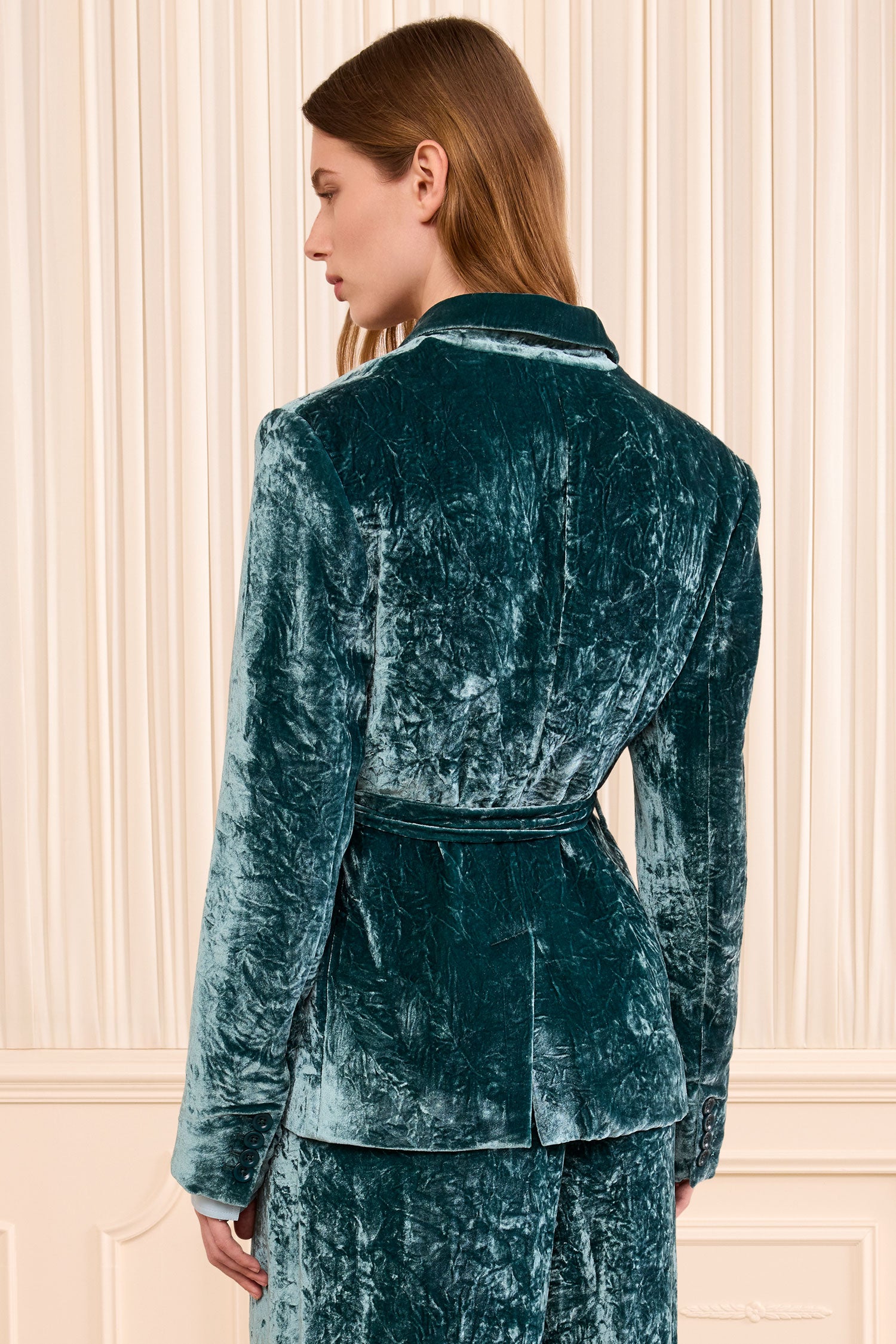 Ulla Johnson Coats Ellery Velvet Jacket Jadeite vert velours
