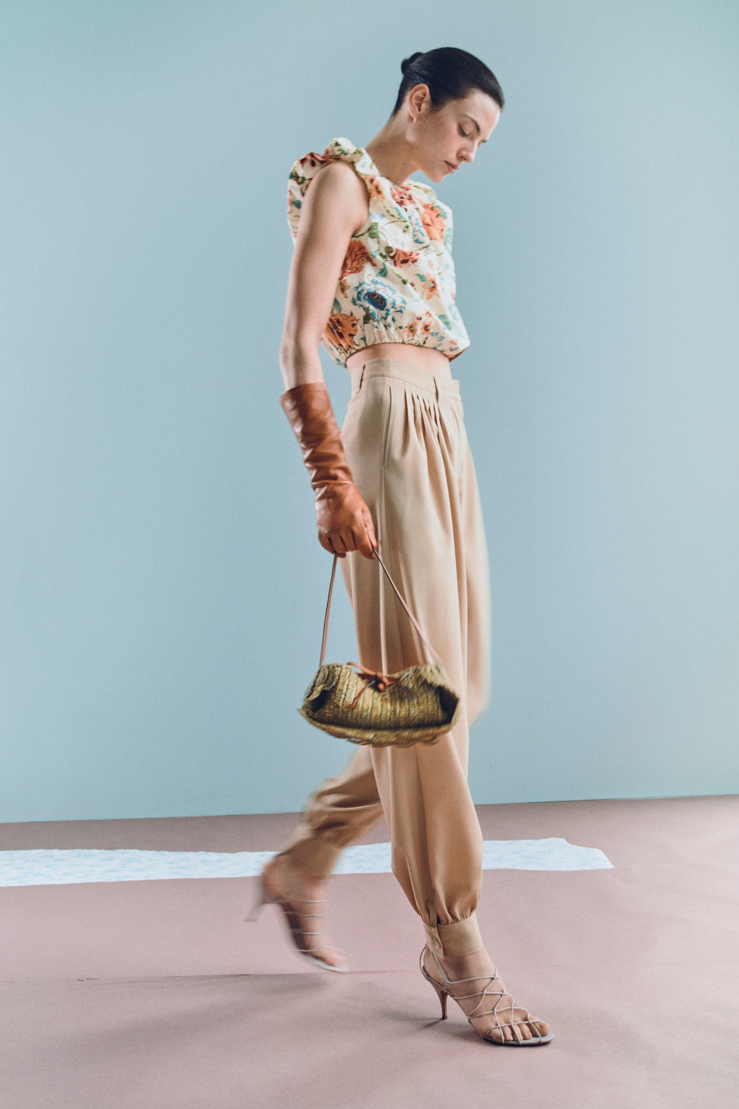 Ulla Johnson Gracie top coton Abalone fleuri sans manches