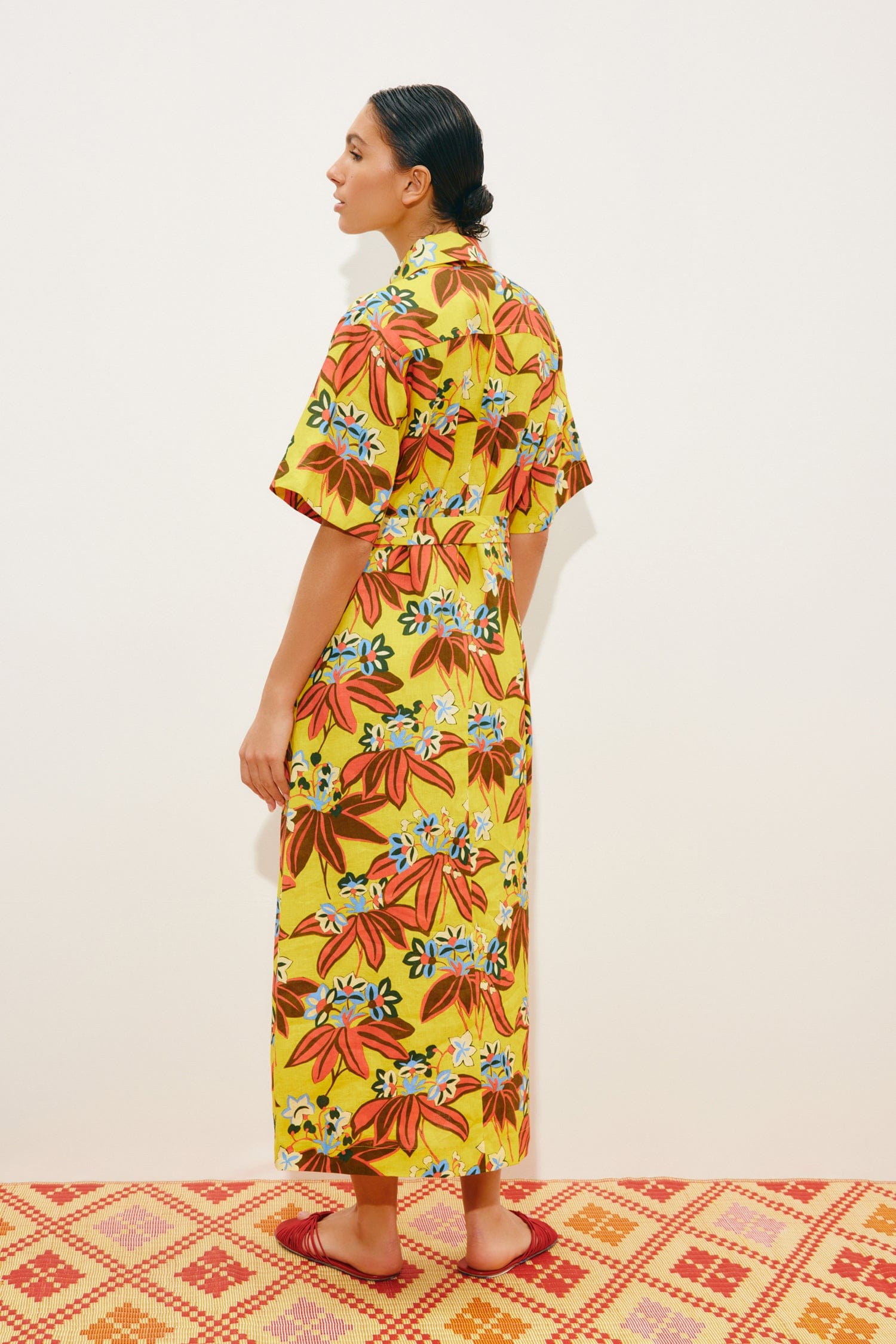 Alemaïs Leo Embroidered Shirtdress robe chemise lin