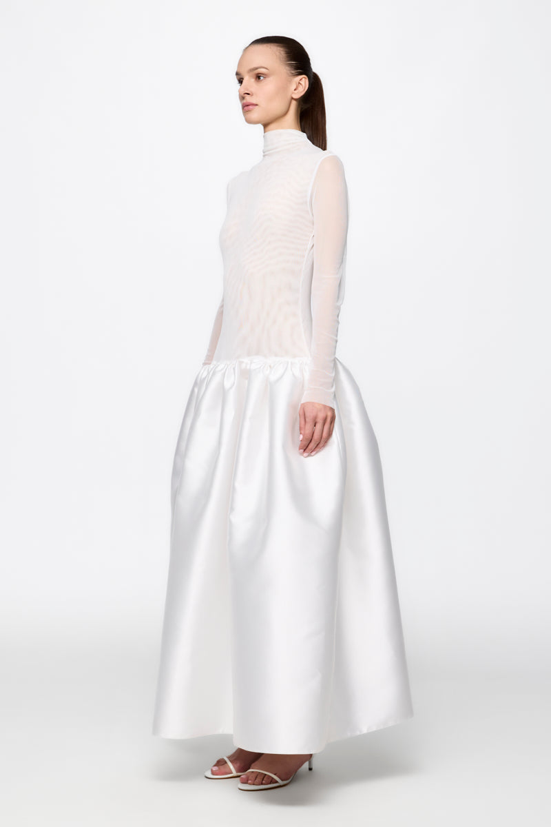 ATU Body Couture Midi and mini dresses High neck midi dress robe blanche S