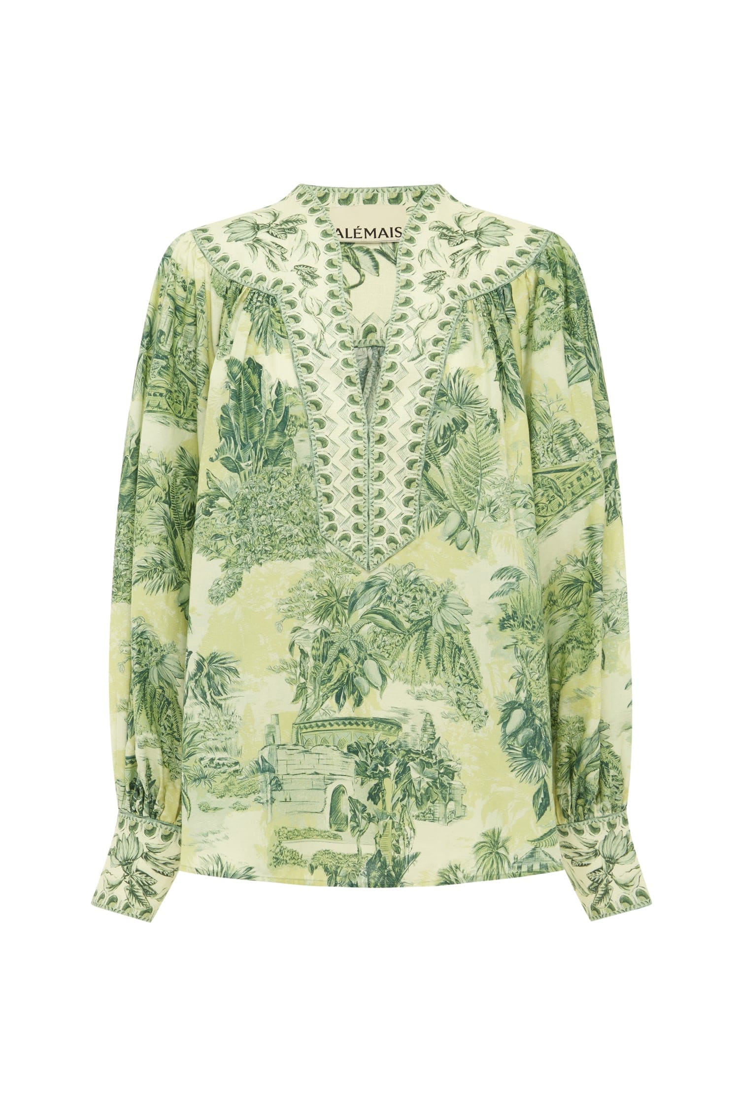 Alemais Sara blouse chemisier coton soie imprimé botanique