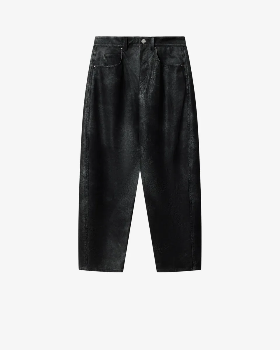 Isabel Marant Belky PA0780FA pantalon barrel noir patiné