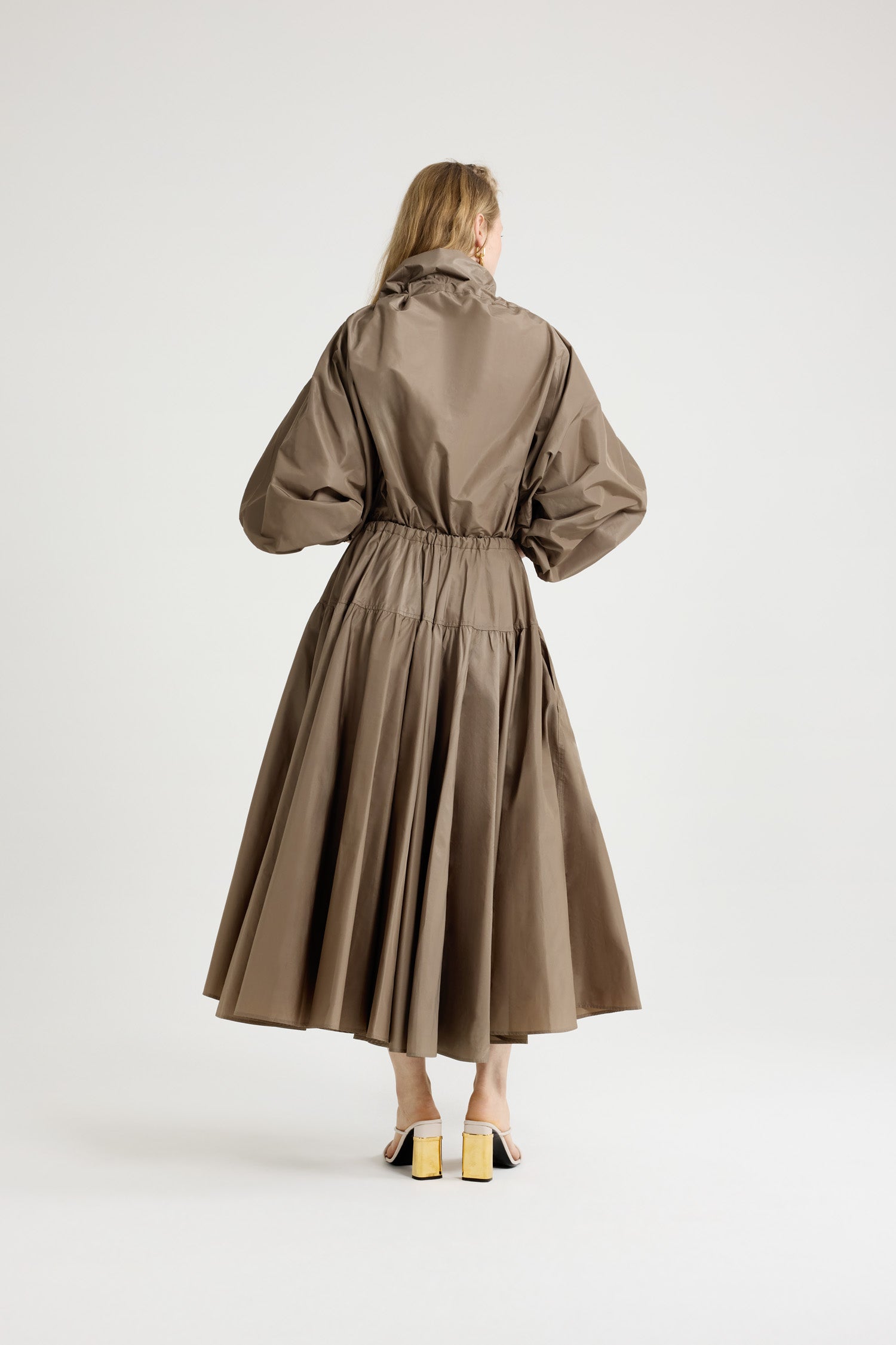 Patou SK080 jupe longue volume mocha faille