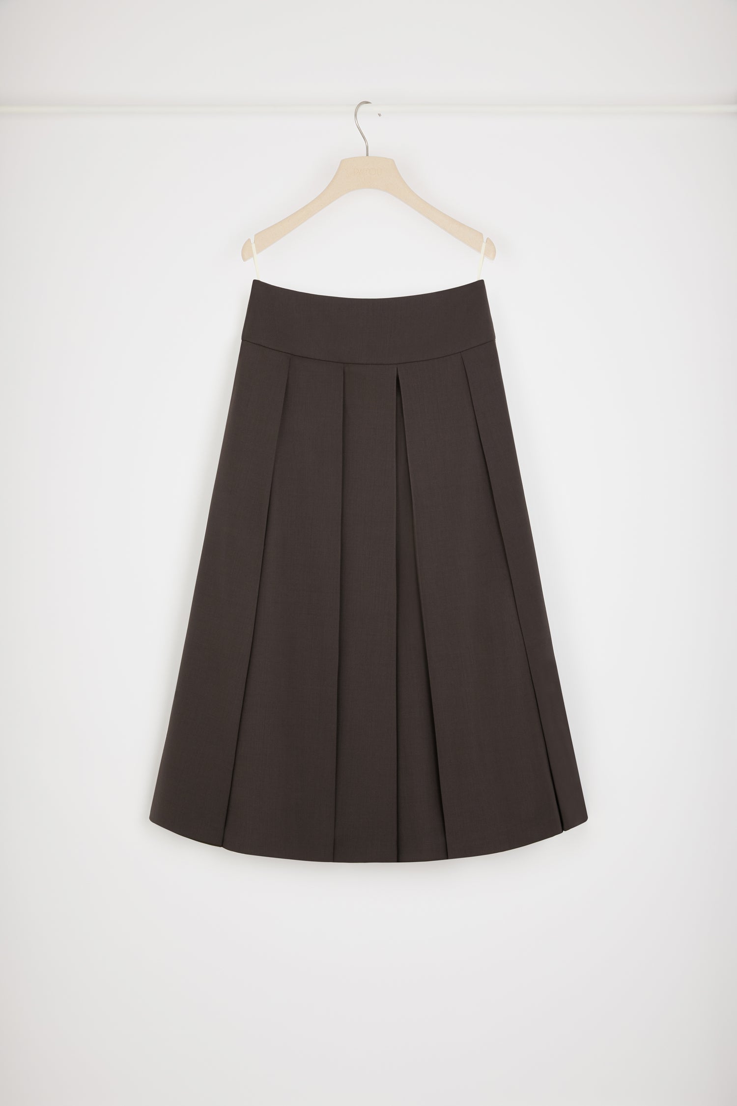 Patou Skirts SK0490103803B jupe midi chocolat Chocolate