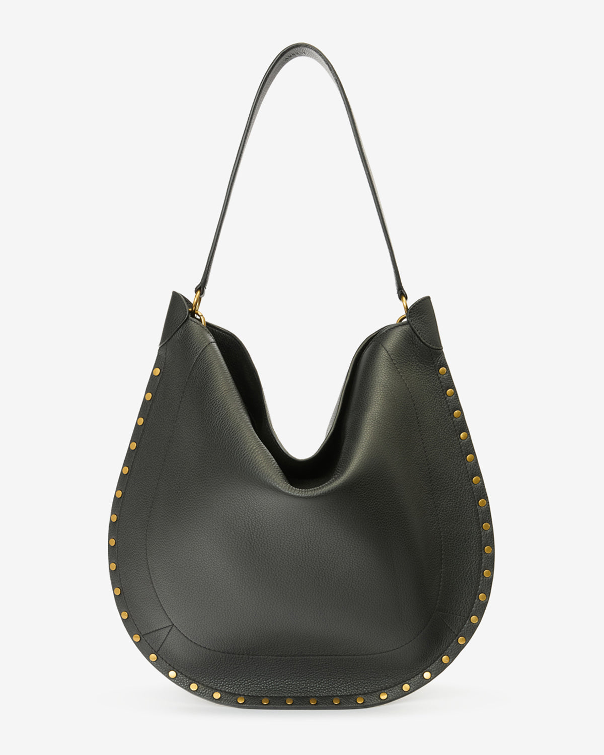 Isabel Marant Oskan Hobo Soft sac cuir noir 36x42cm