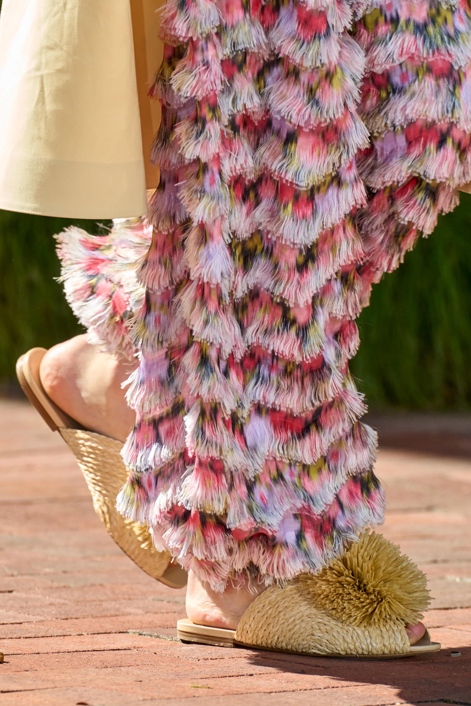 Ulla Johnson Elvira pantalon Summer Garden à franges
