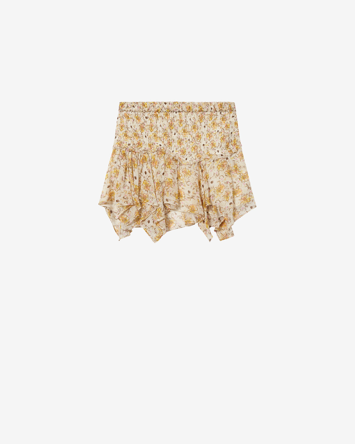 Isabel Marant Fiala JU0541FA jupe jaune-écru mousseline