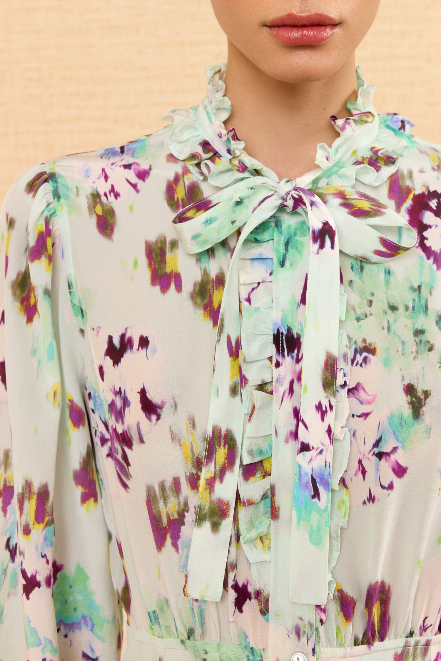 Ulla Johnson Viola robe mini oasis soie fleurs