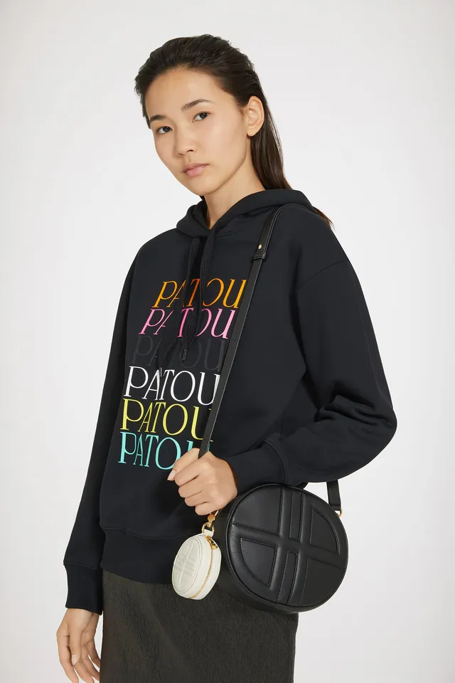 Patou P24JE0939995900B hoodie coton bio noir