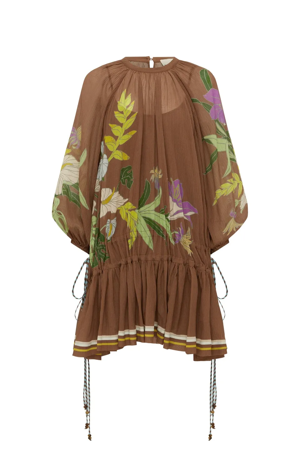 Alemäis Alfie Ruched Mini Dress robe mini coton soie fleurie