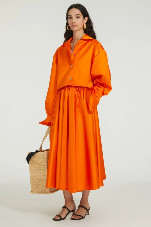 Patou Cropped jacket satin orange vif satin 34-44