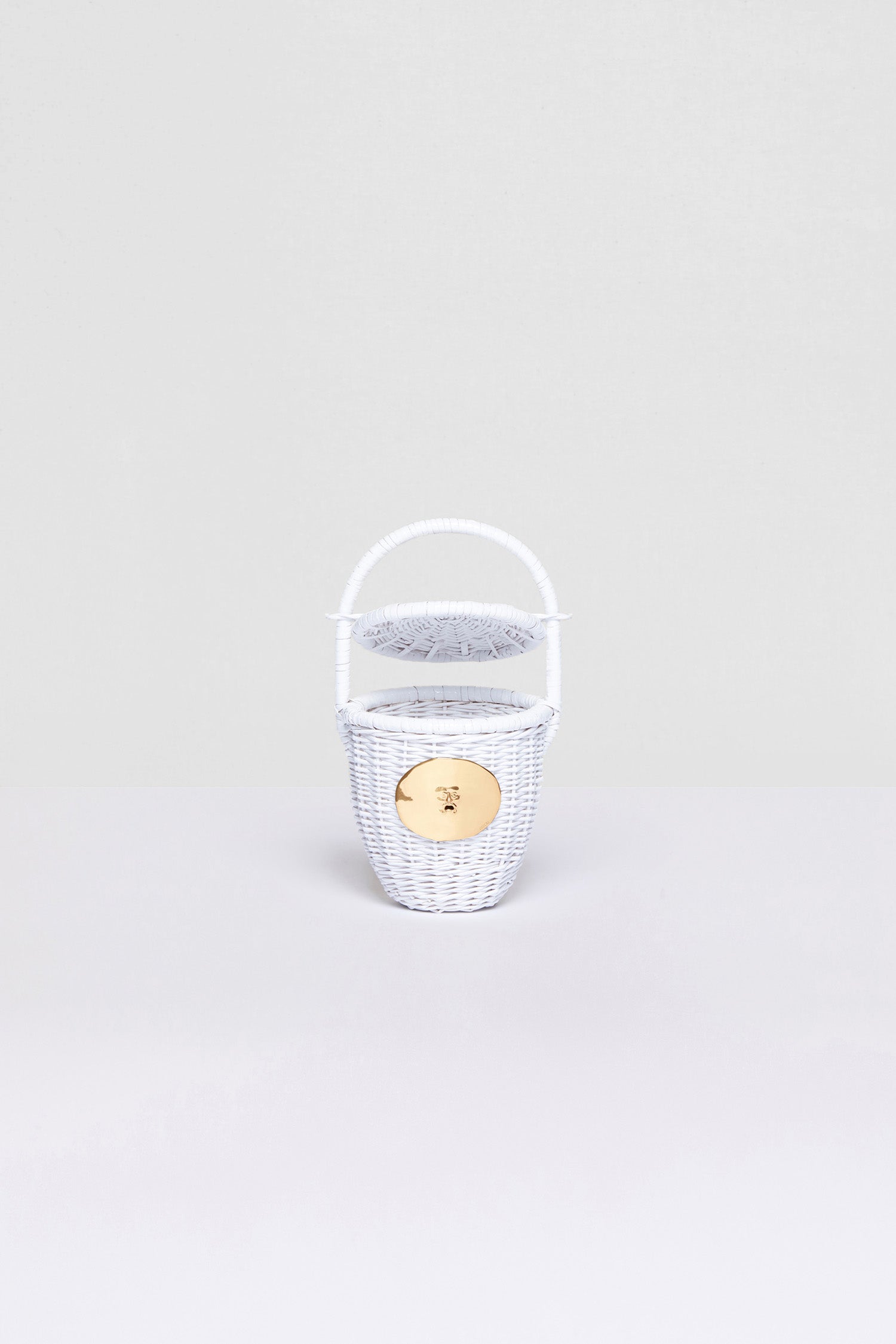 Patou AC003 sac seau osier blanc fait main