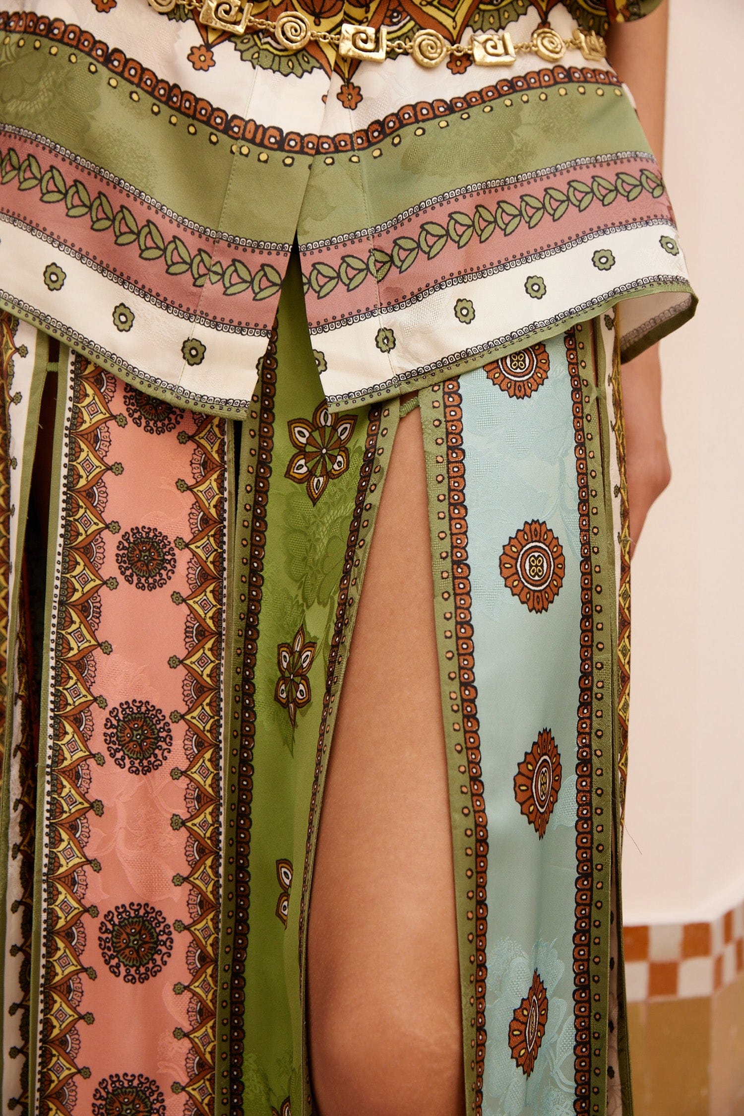 Alemäis Contina jupe midi évasée jacquard