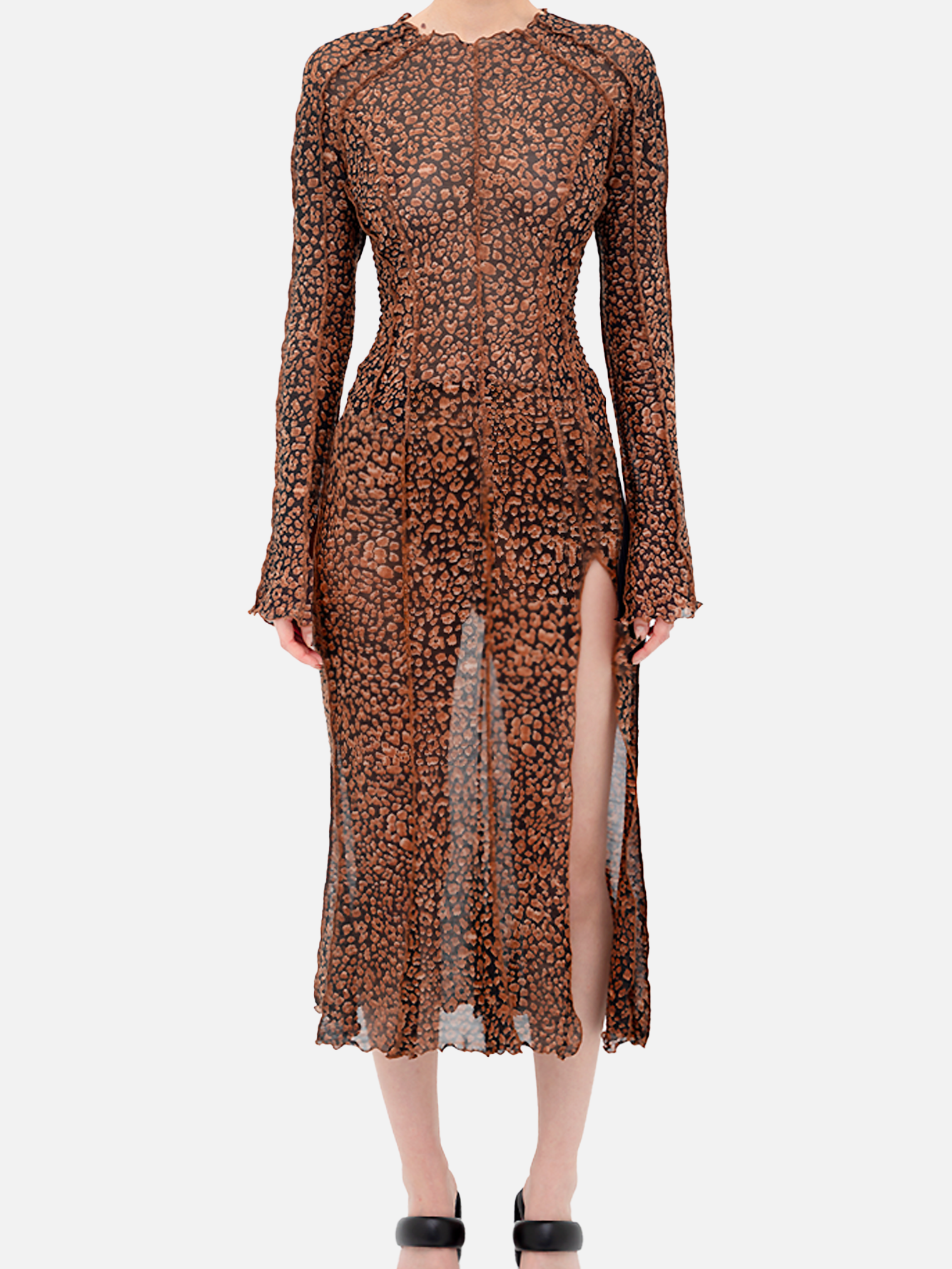 Ester Manas Feline Dress robe imprimée XS/S stretch