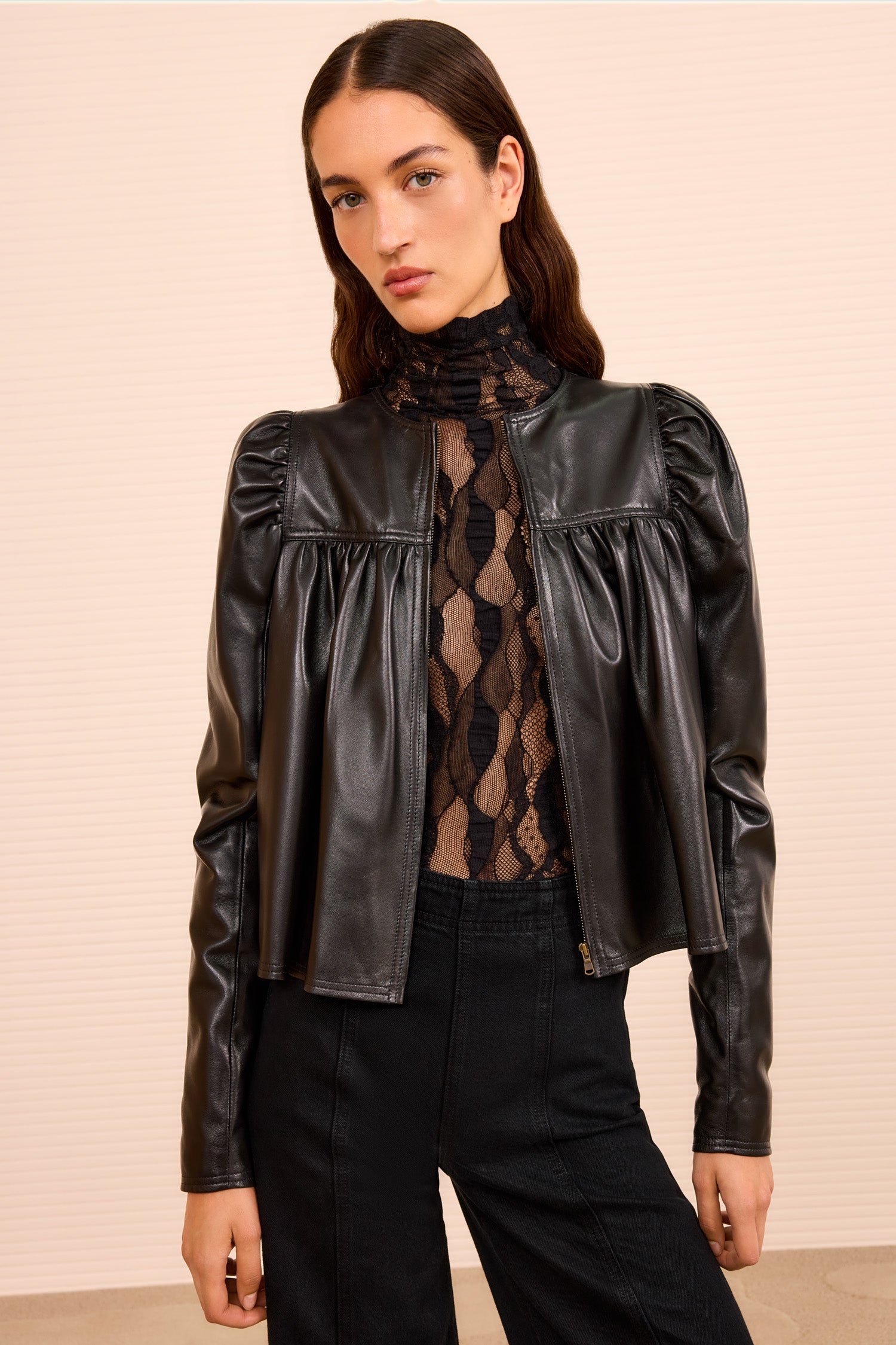 Ulla Johnson Anouk veste cuir Noir agneau