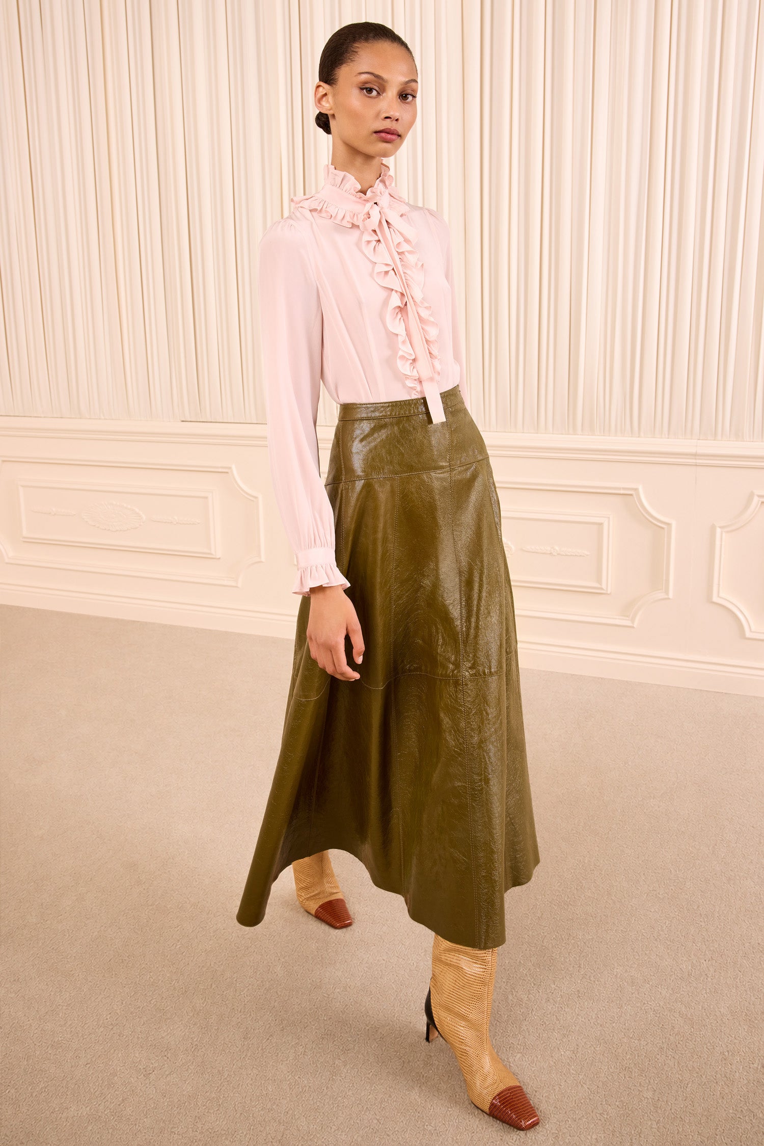 Ulla Johnson Catroux Long Sleeve Silk Blouse blouse soie Powder