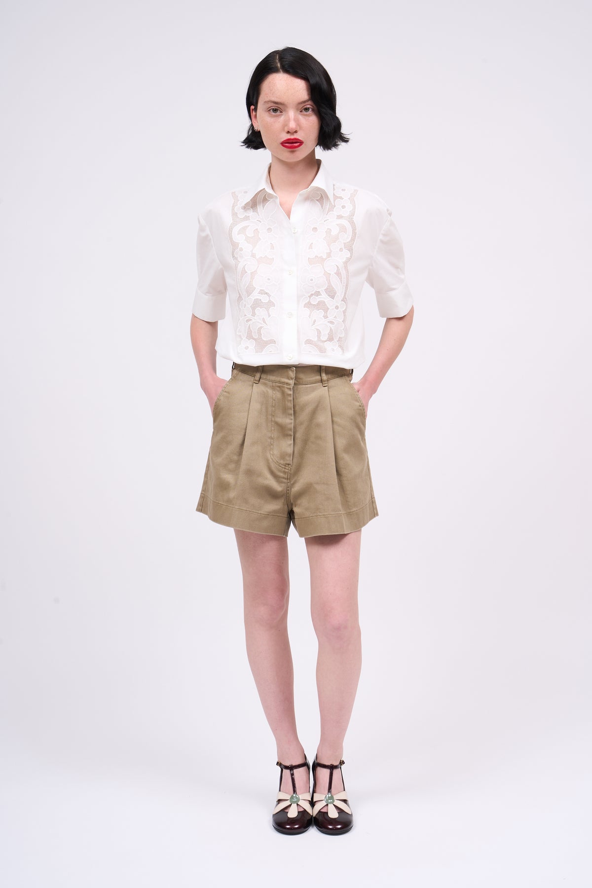 Paul & Joe Tailoring Short Nestor twill coton coupe large