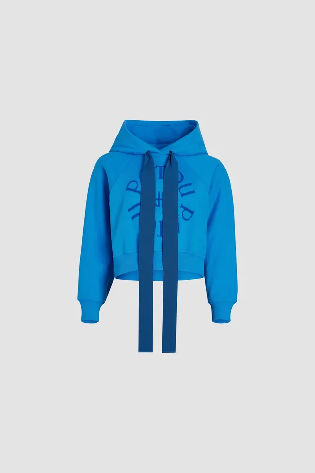 Patou H24JE069 hoodie coton bio bleu victoria