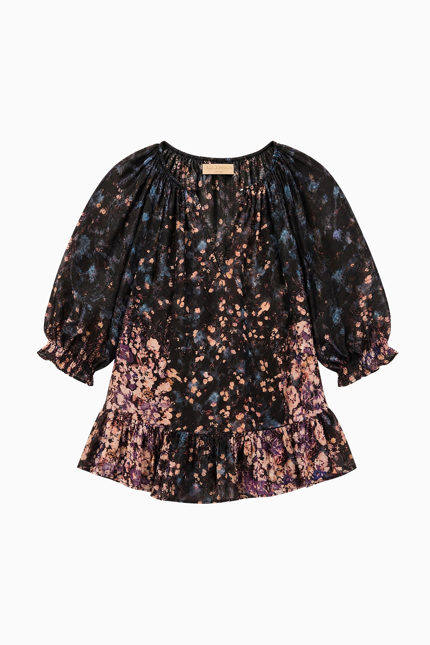 Ulla Johnson Elise blouse soie Eclipse manches courtes