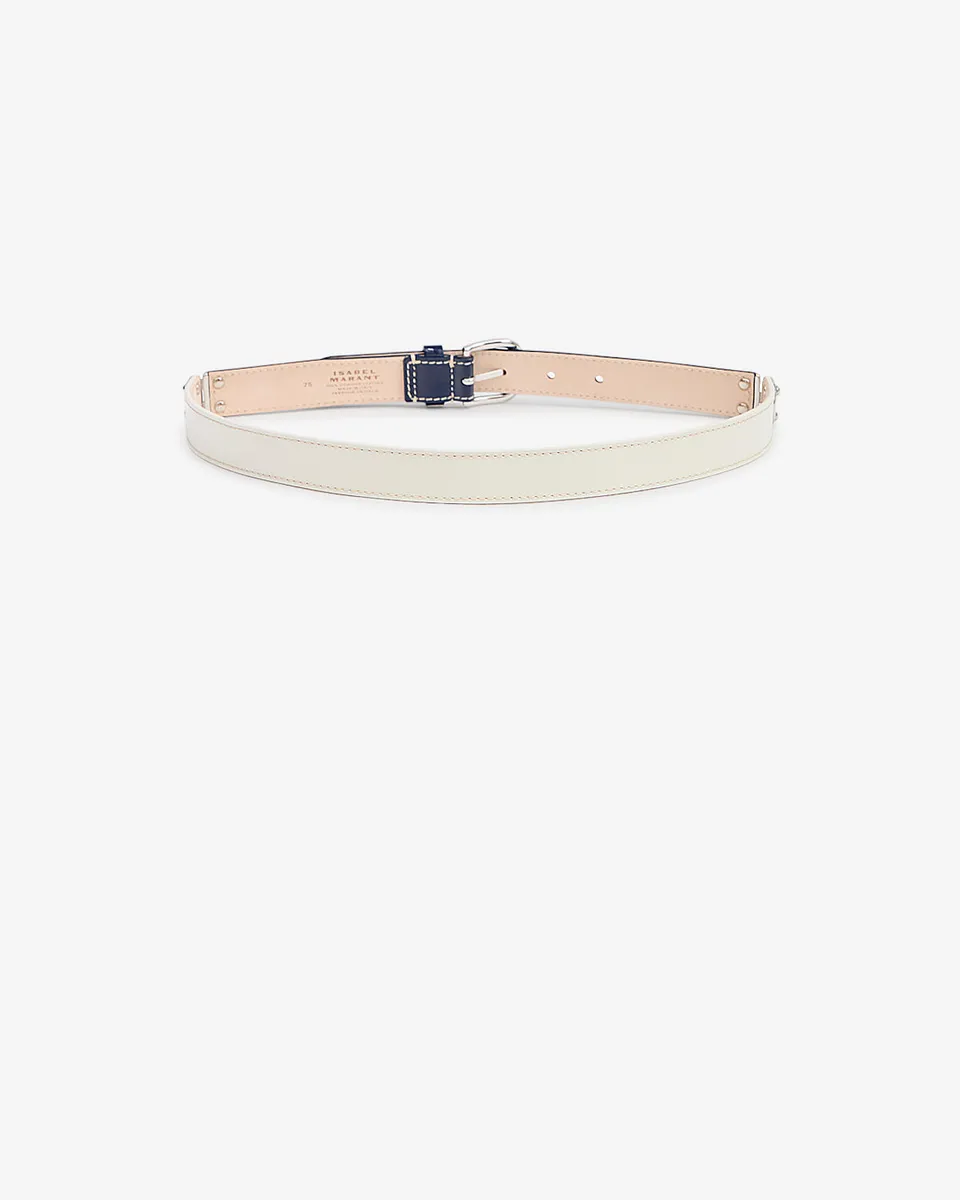 Isabel Marant Zap ceinture cuir bleu foncé
