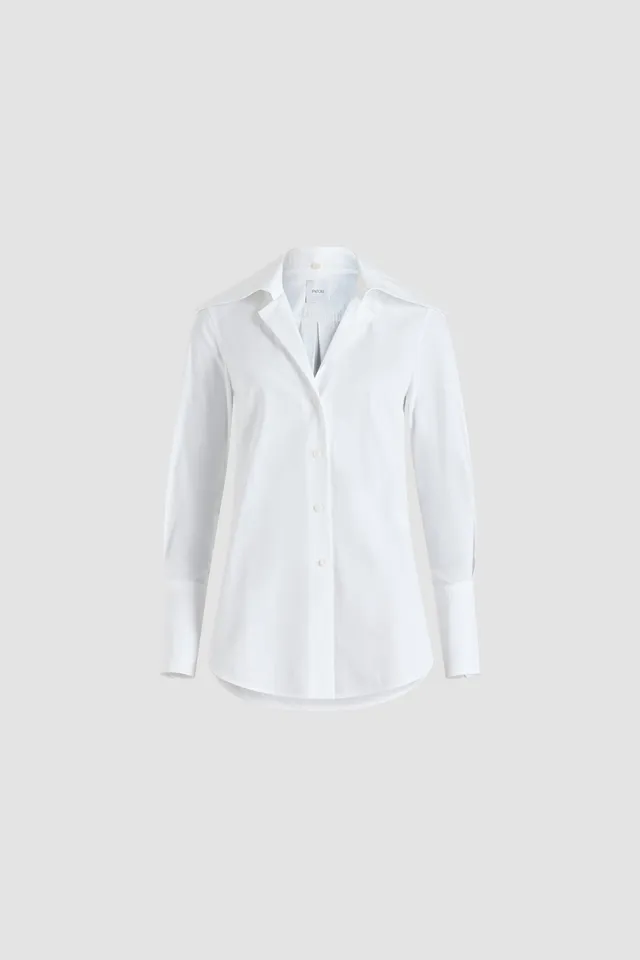 Patou H25BL048 chemisier popeline blanc coton bio