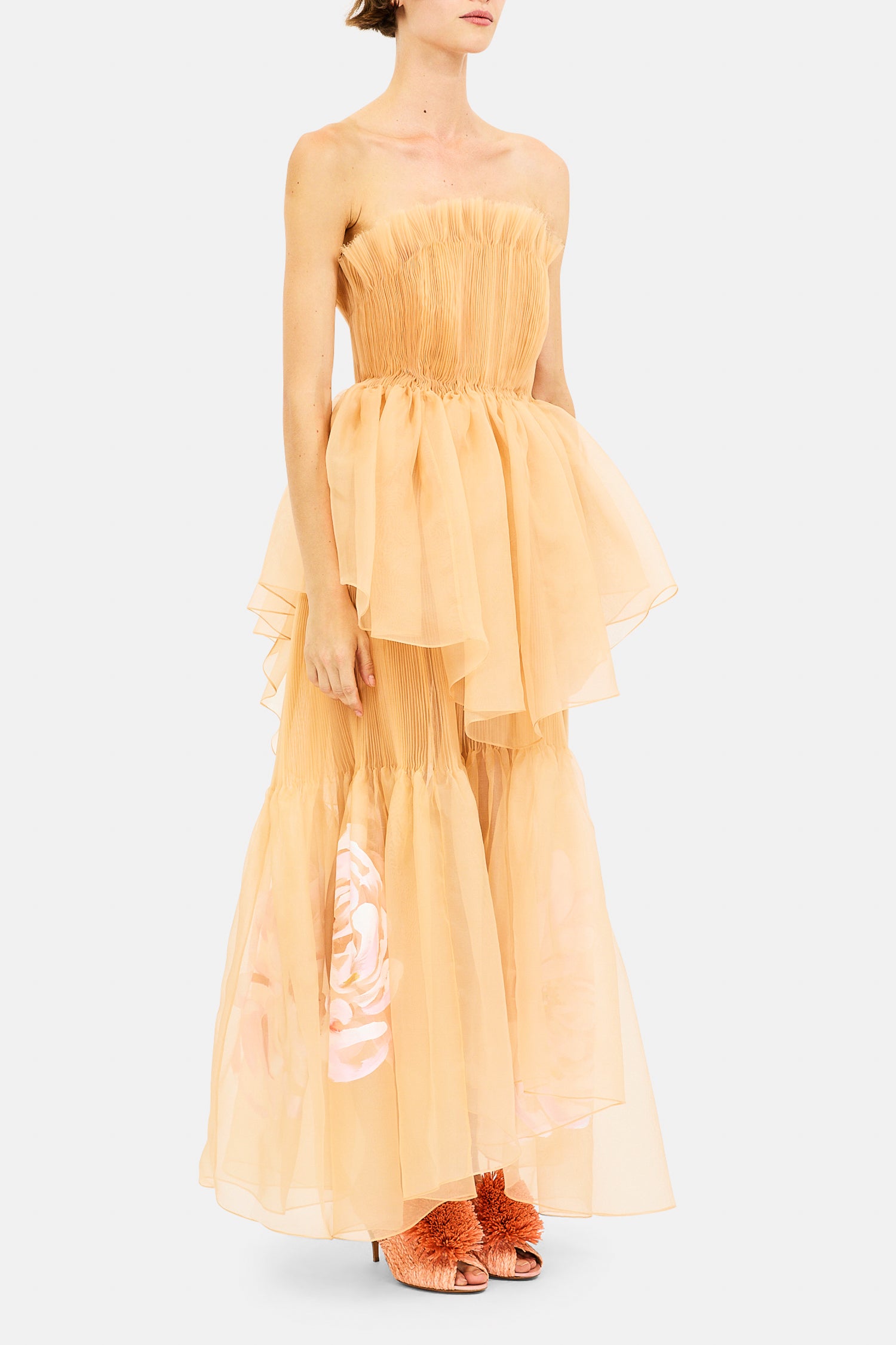 Ulla Johnson Dara Chamois jupe maxi organza soie