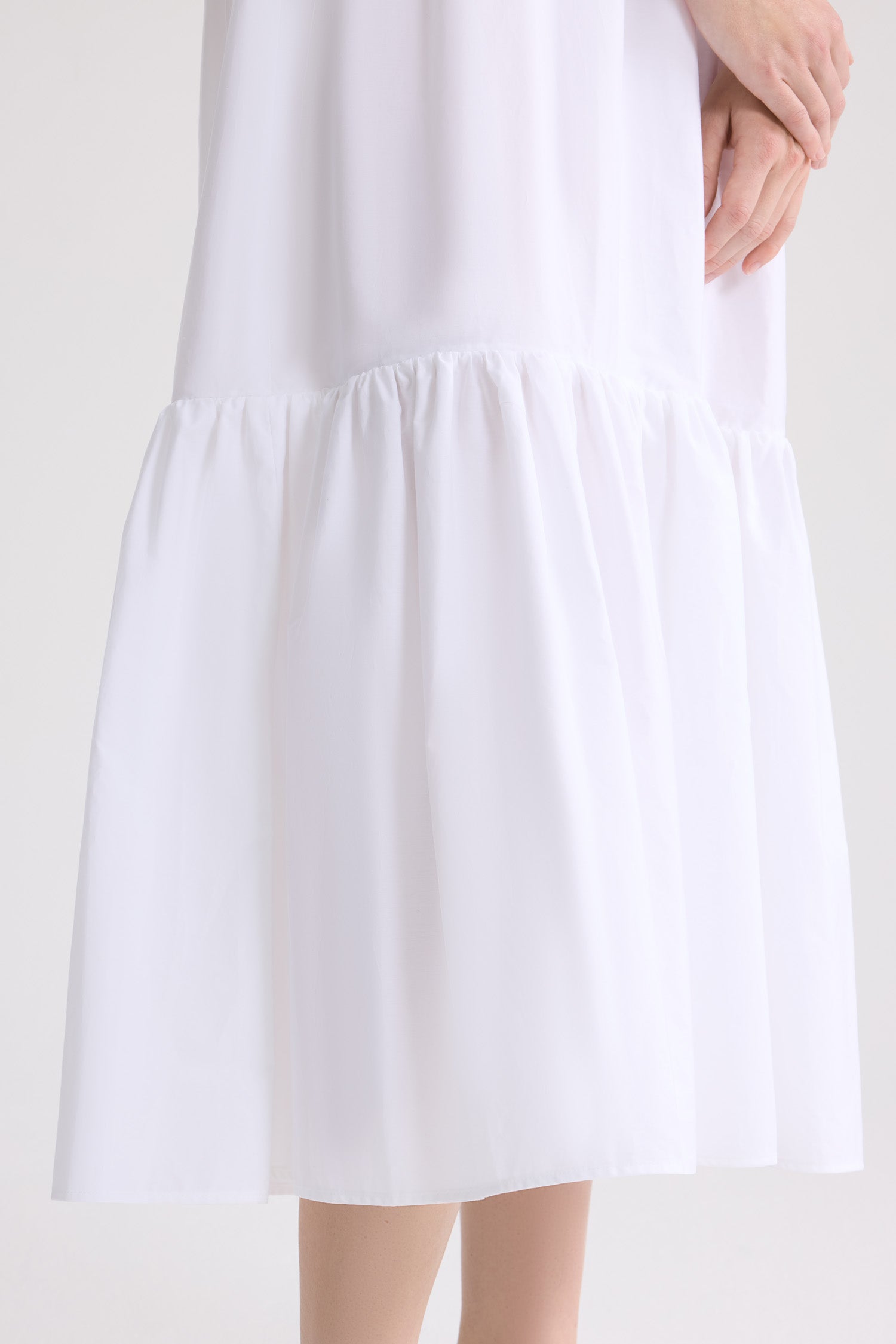 Patou JE2489990001W robe midi coton blanc volume