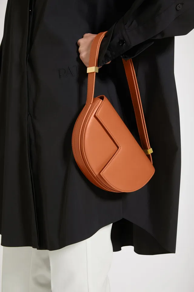 Patou Le Petit Patou sac cuir saffron clay TU