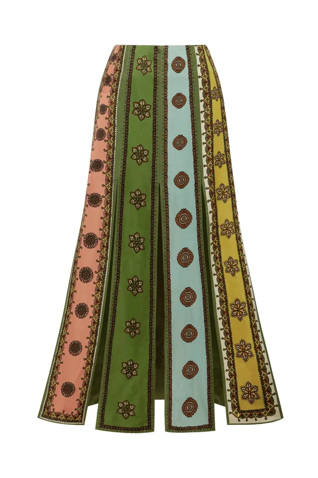 Alemäis Contina jupe midi évasée jacquard