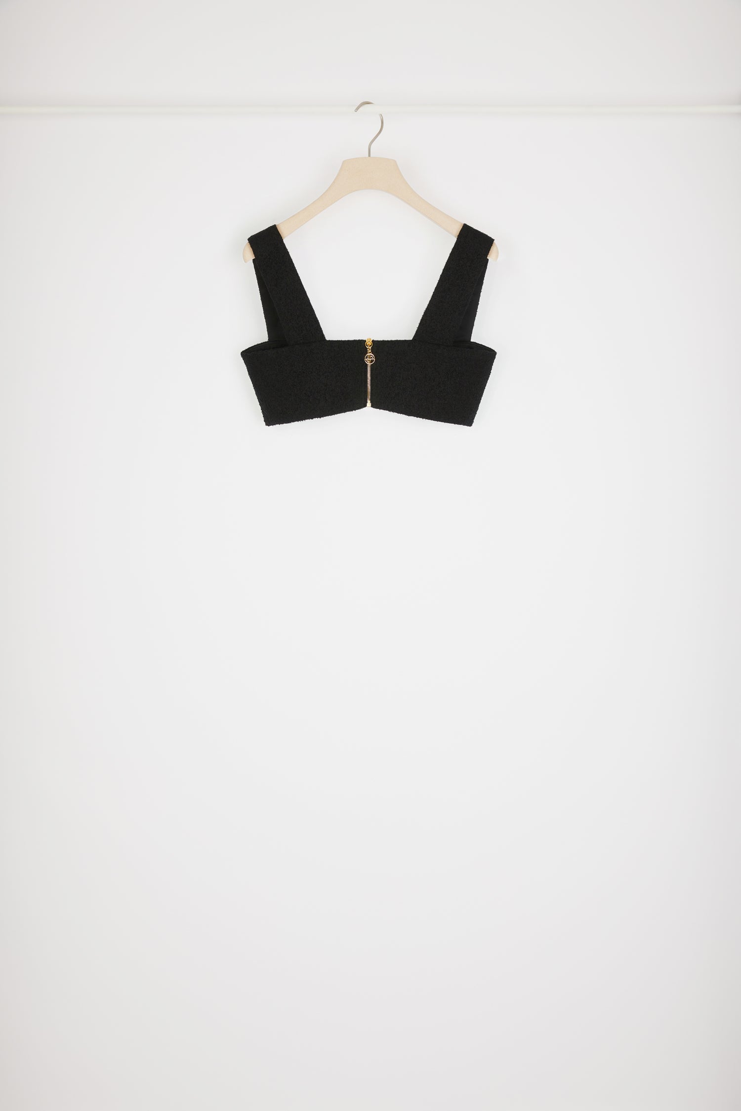 Patou Bralette TO031 crop top tweed noir 34 coton