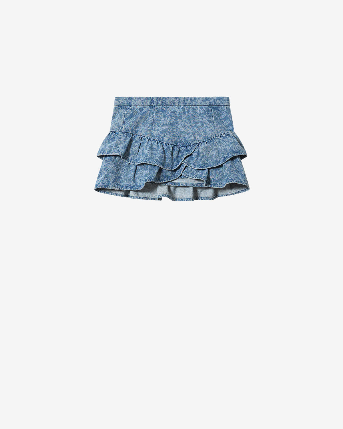 Isabel Marant Leyje JU0474FA-D1H06E Jupe bleu volants denim